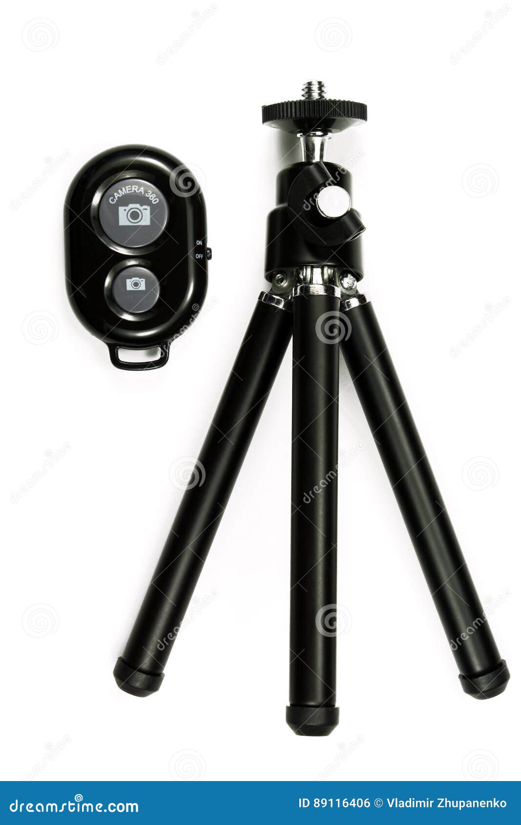 tripod for camera  on the white background