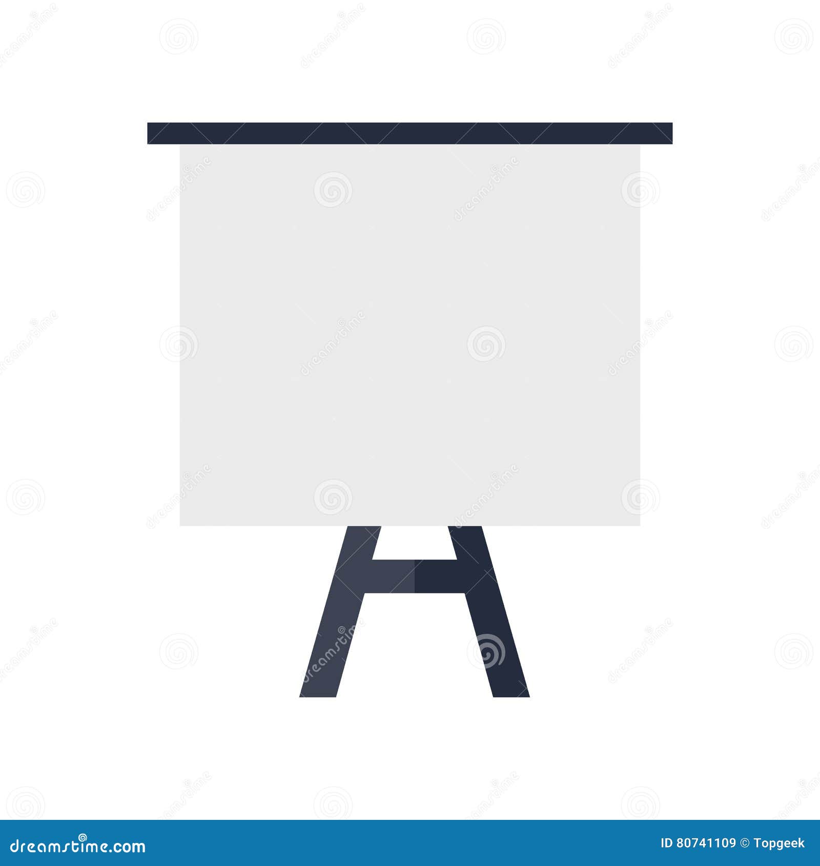 Flipchart Easel Vector Mockup Magnetic Whiteboard Tripod Flip