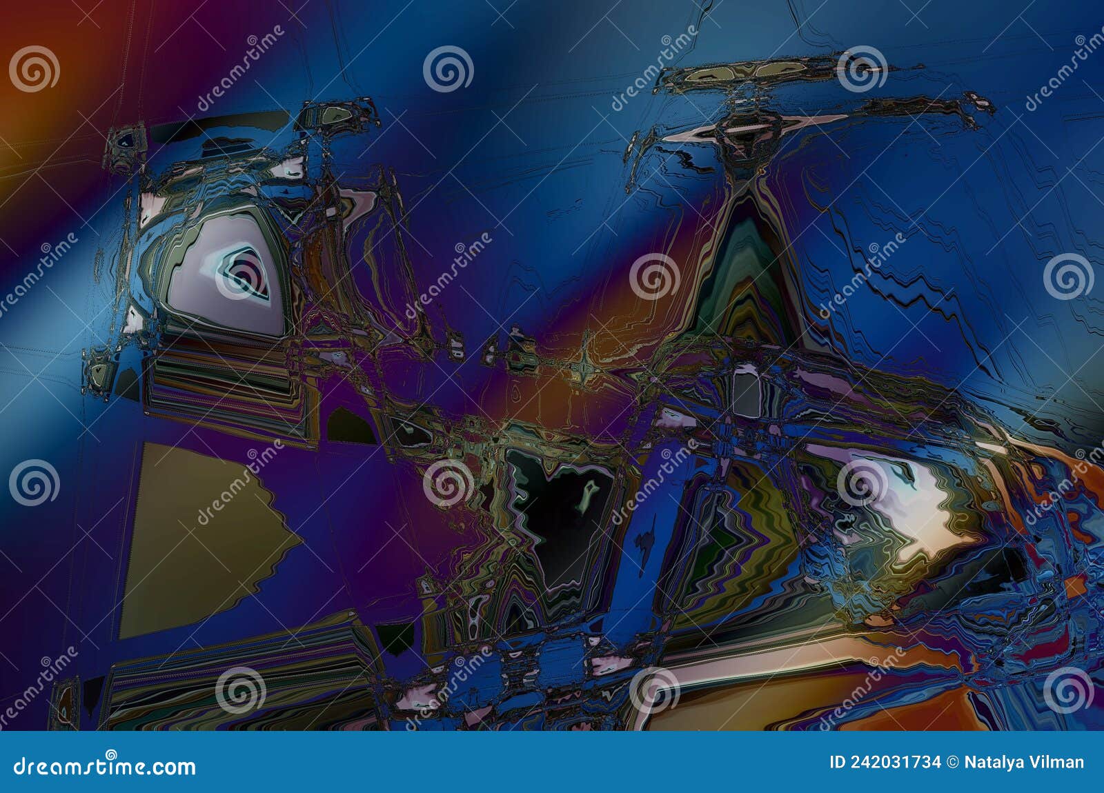 Trippy Abstract Pattern for Design, Web Pages. Bright Neon Colors Stock