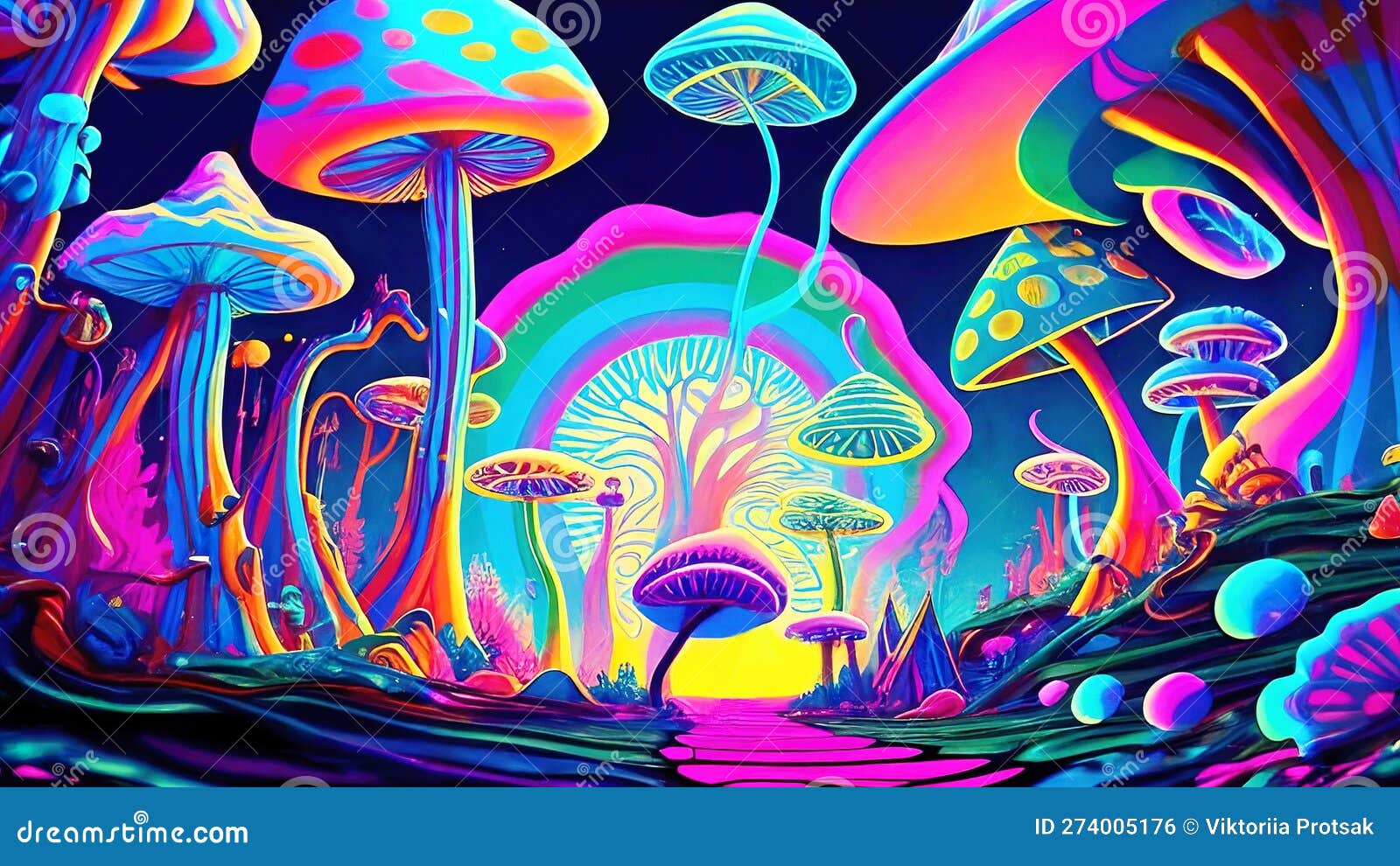 Trippy and Psychedelic Artwork in Retro Hippie Style, Generative AI ...