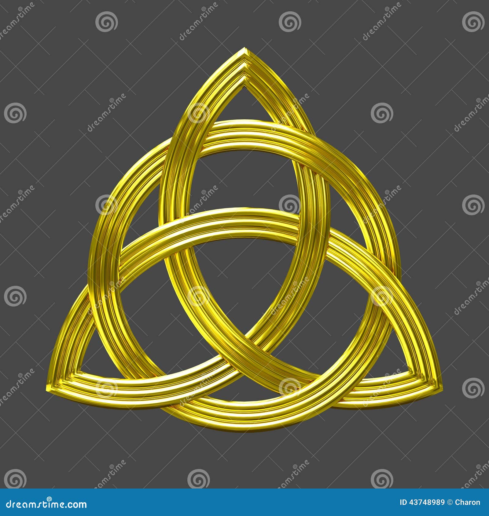 triquetra trinity knot gold 