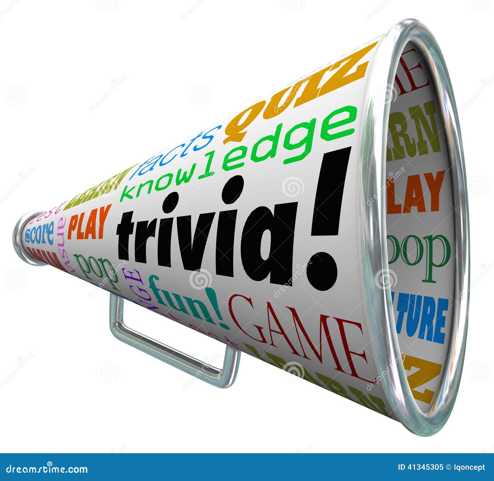 Trivia Knowledge Quiz Bullhorn Megaphone Test Pop Culture Stock Illustration Illustration Of Prize Answer 41345305