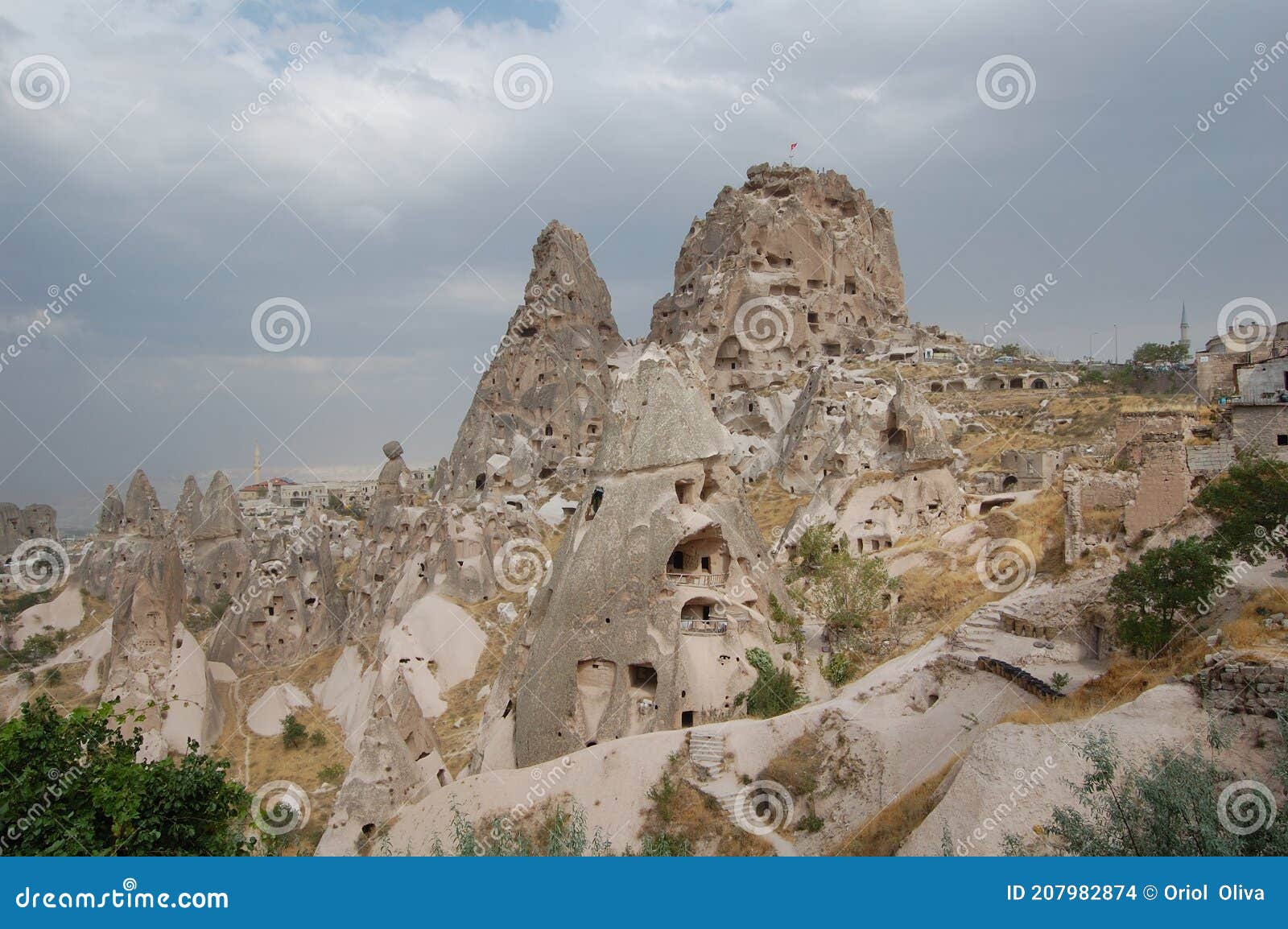 troglodyte village of uchisar (cappadocia turkey). central anatolia.