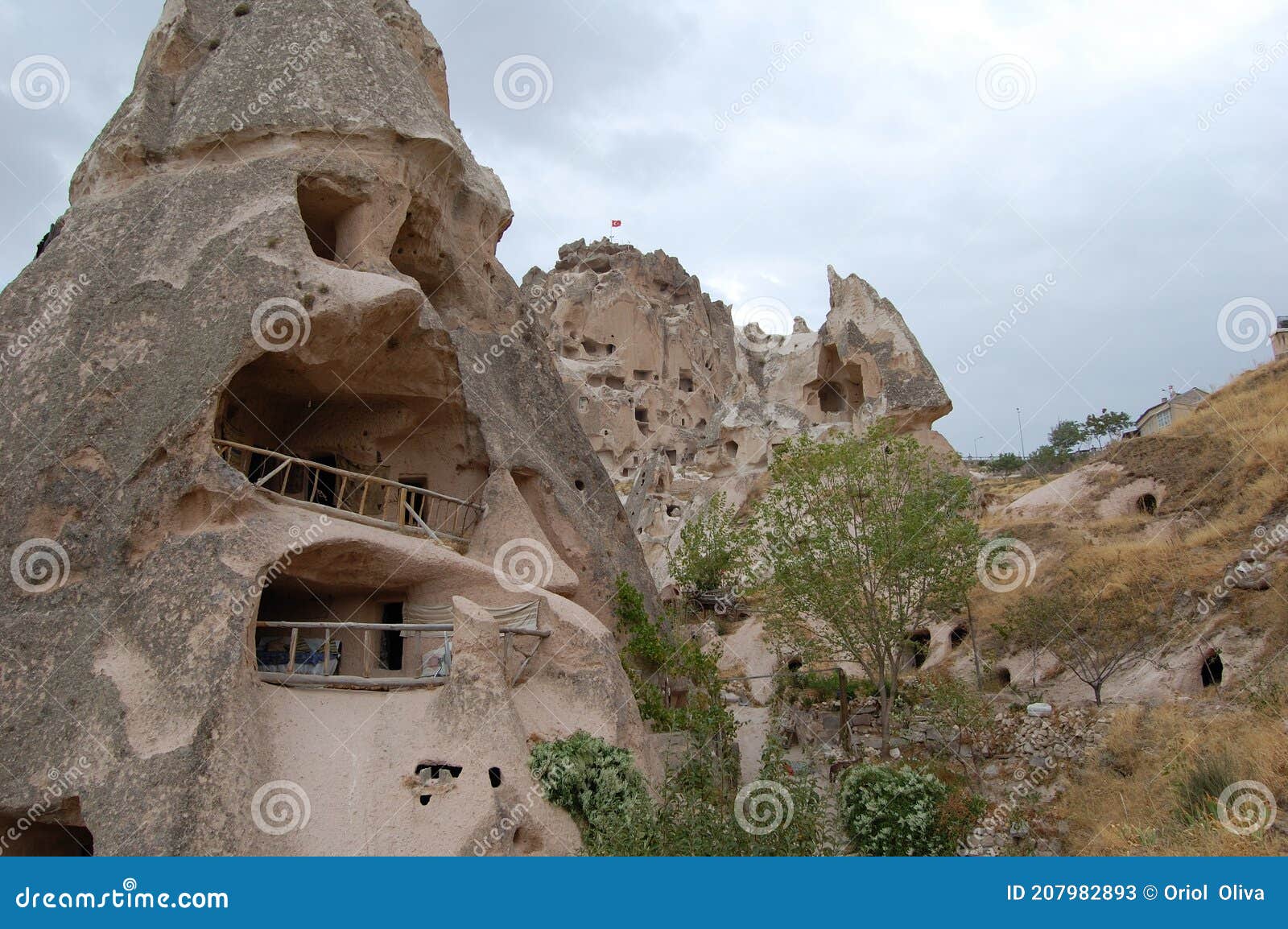 troglodyte village of uchisar (cappadocia turkey). central anatolia.