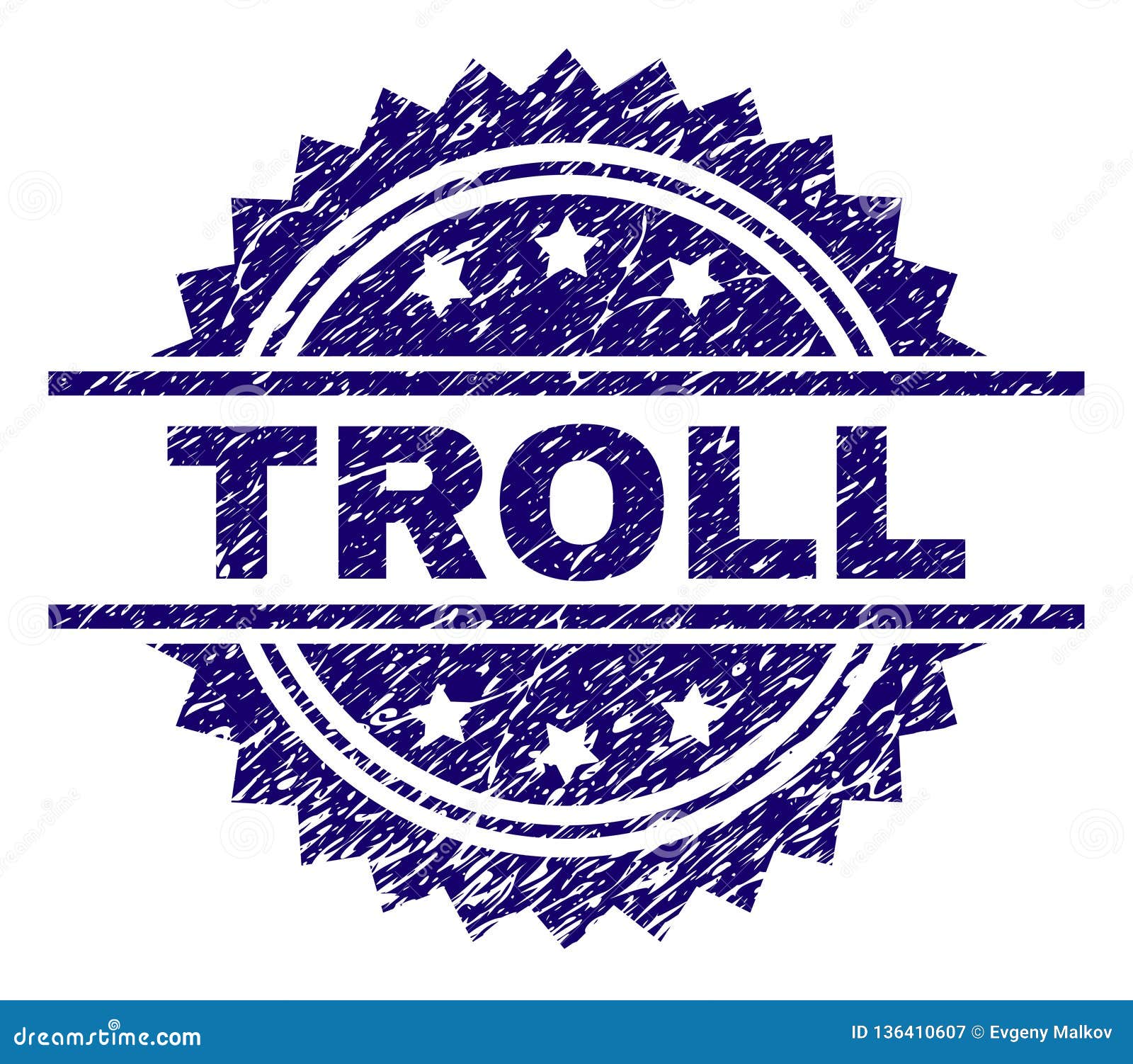 Trolling rubber stamp Royalty Free Vector Image