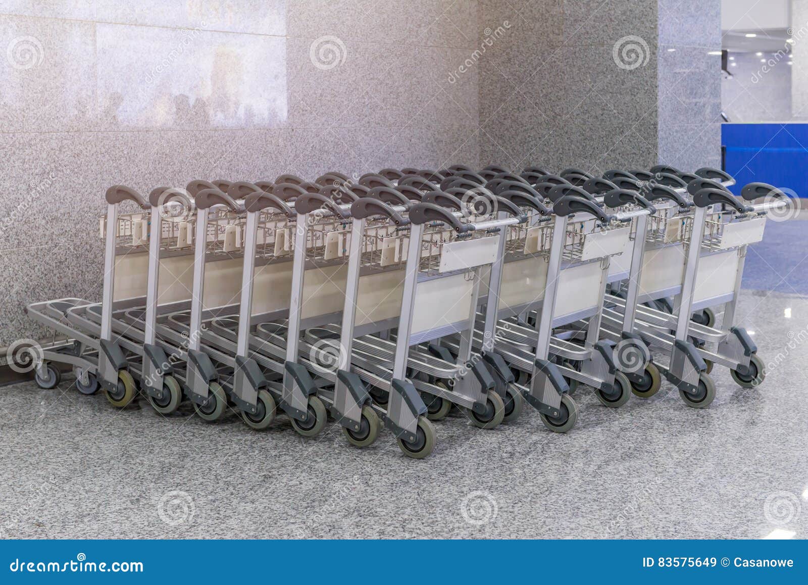 Trolley for Luggage or Baggage in the Airports Stock Image Image of