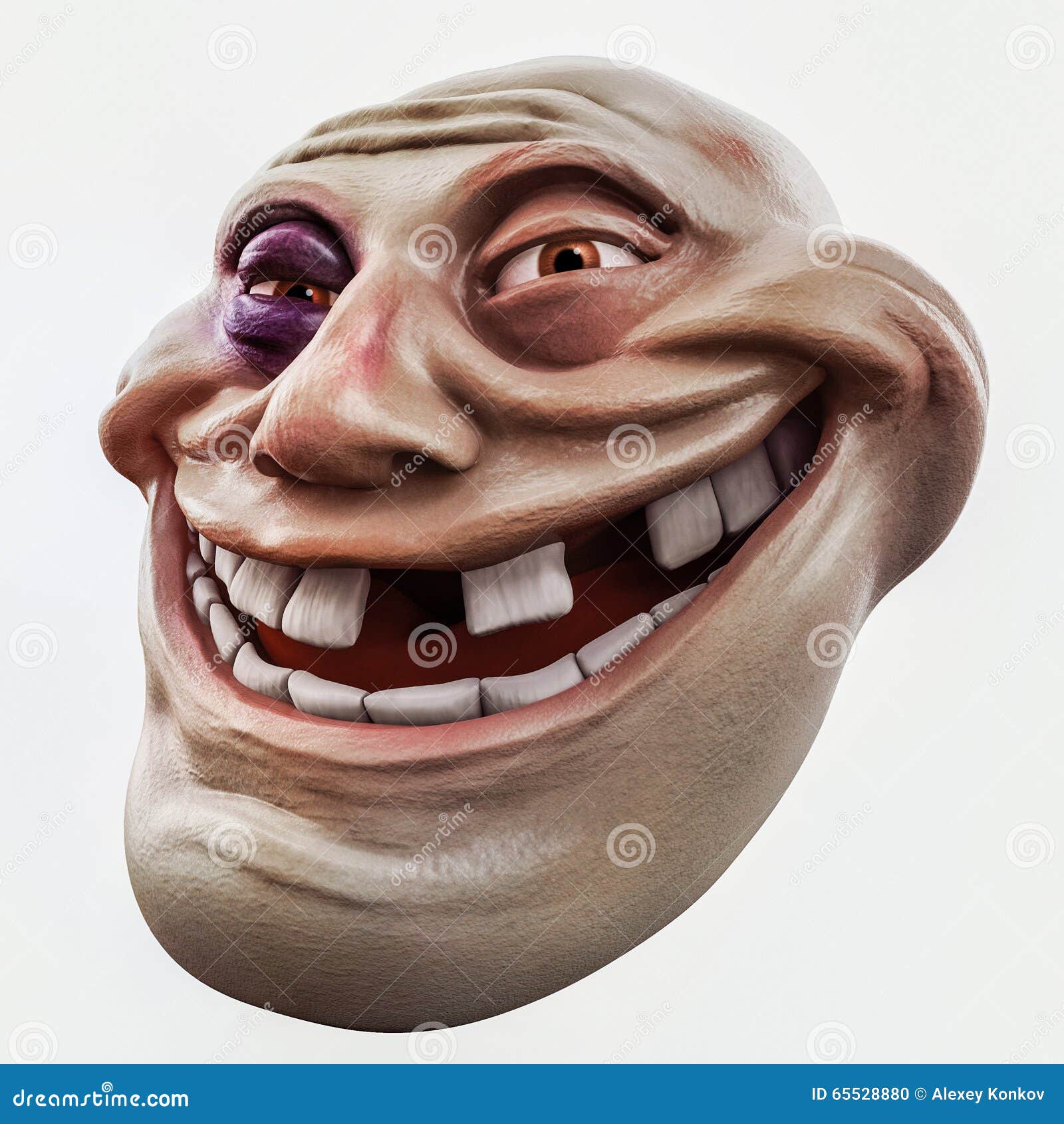 Internet meme trollface design Royalty Free Vector Image