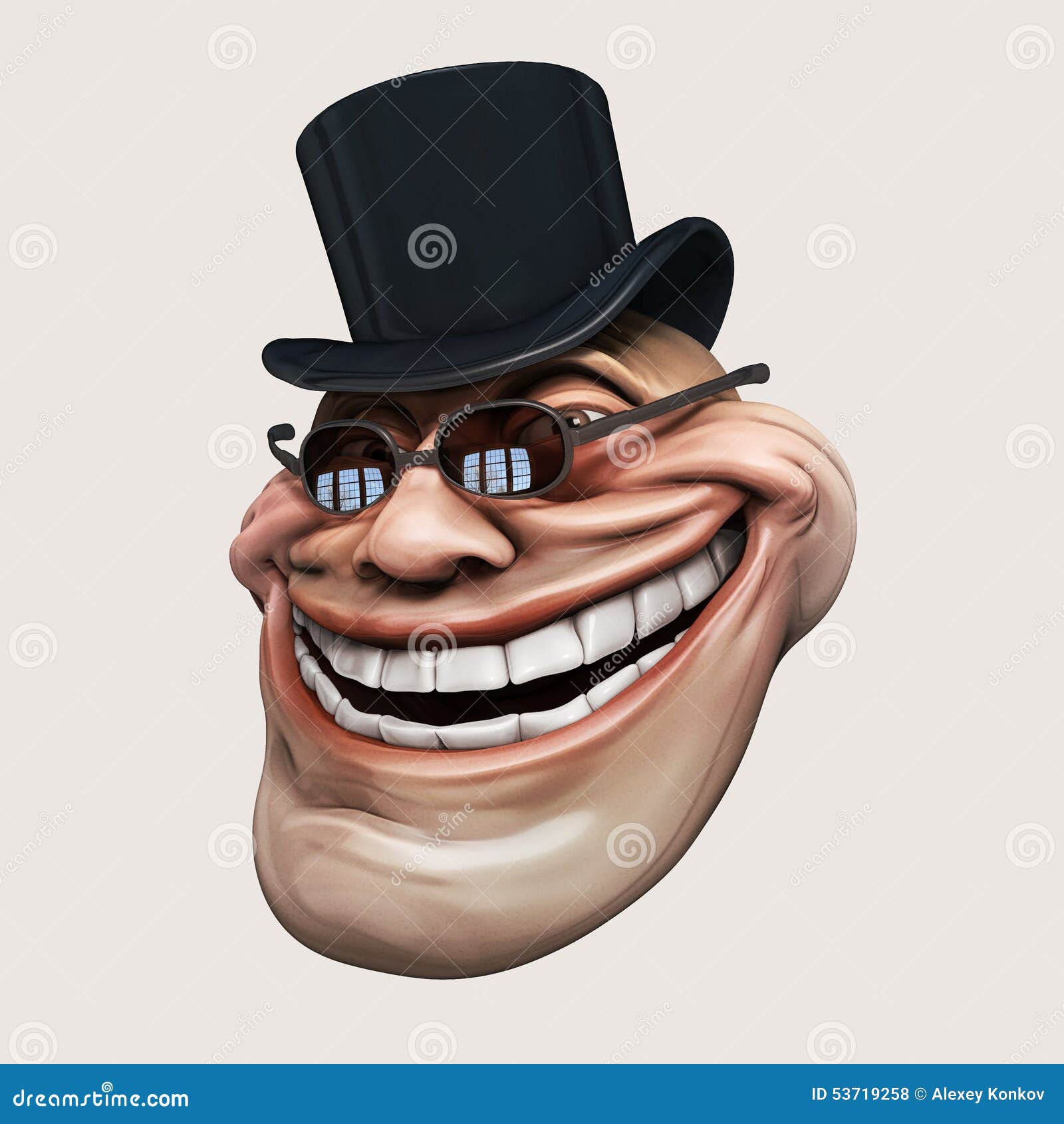 Internet meme trollface design Royalty Free Vector Image