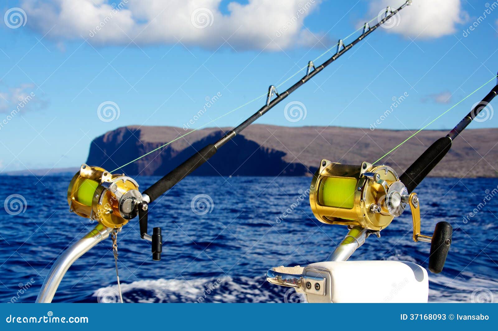 Trolling for big game stock image. Image of reel, recreation