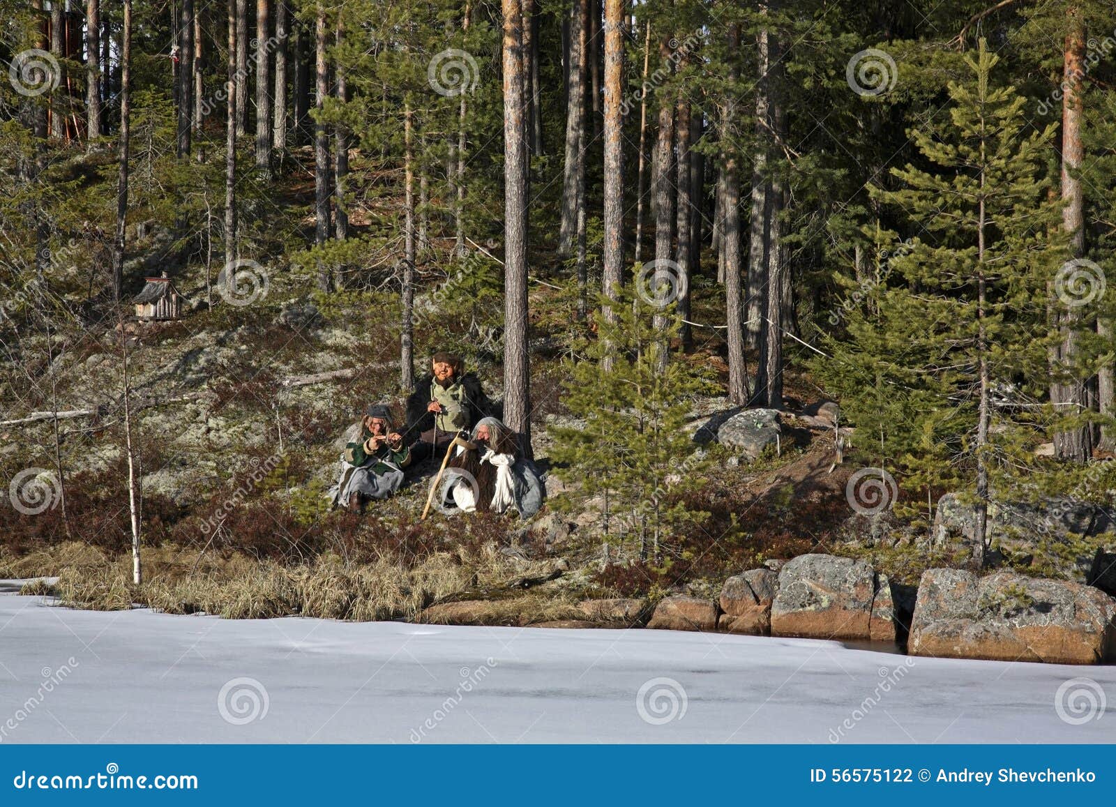 trolls in tomteland. dalarna. sweden