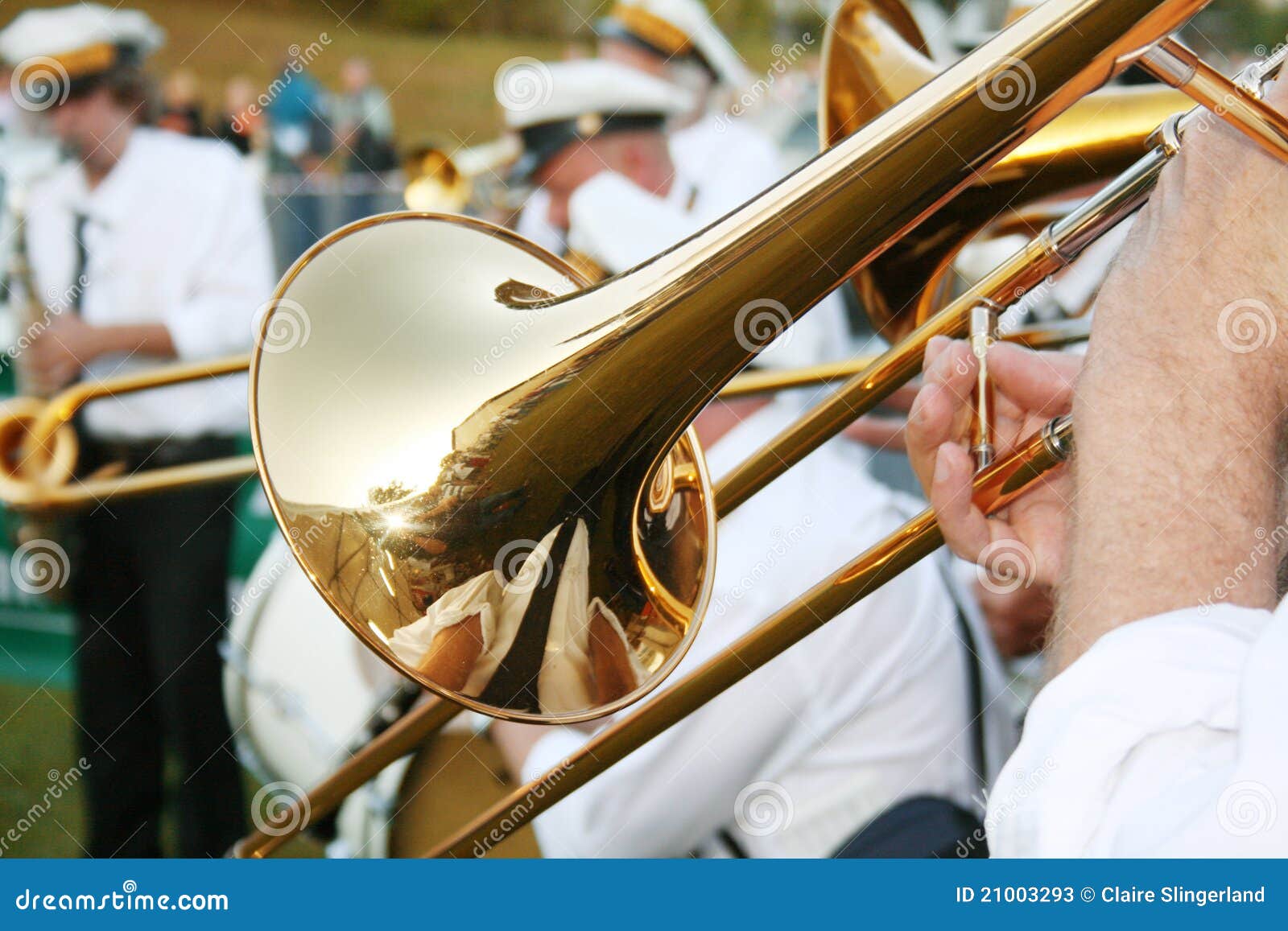 Trombone stock image. Image of trombone, blow, band, brass 21003293