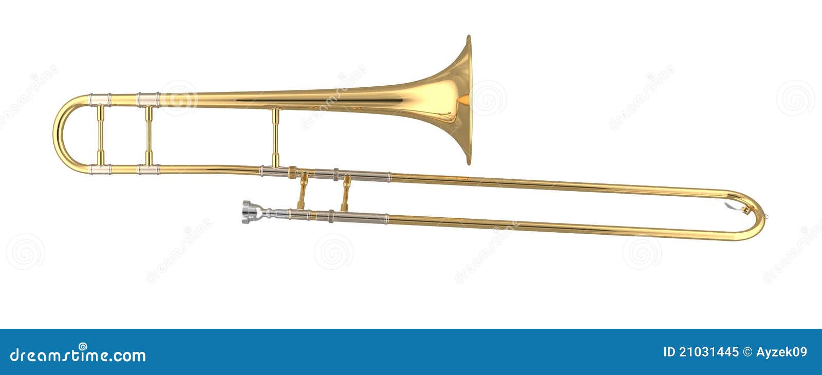 Trombone stock illustration. Illustration of gold, nobody 21031445