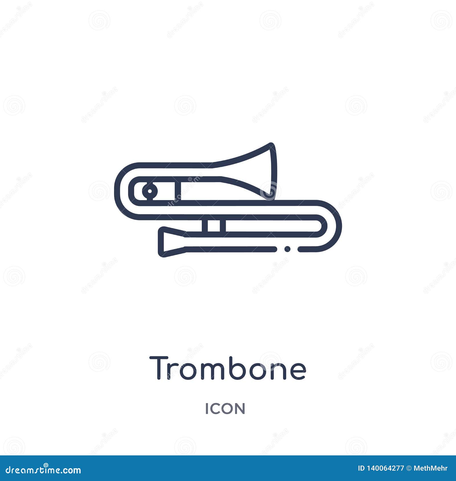 Trombone Icon. Trendy Trombone Logo Concept On White Background Vector