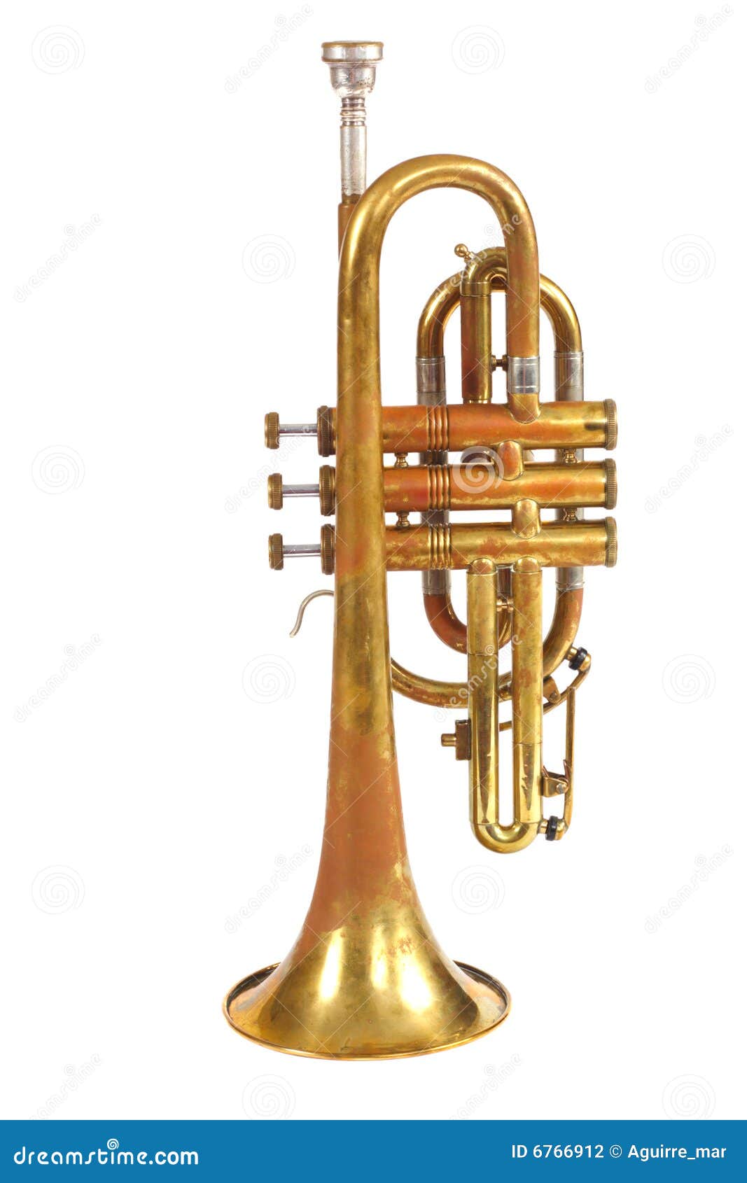 Trompeta foto de archivo. Imagen de instrumento, aislado 6766912