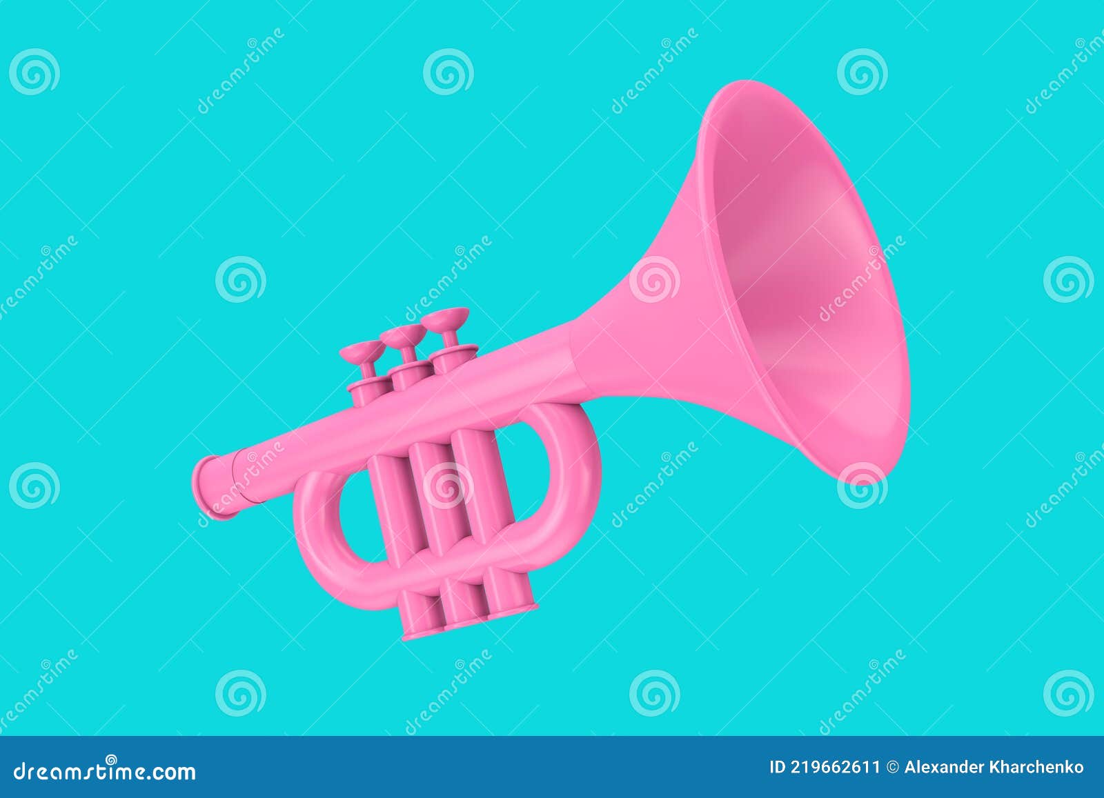 Trompeta Rosa De Juguete Para Niños En Estilo Duotono Renderizado 3d Stock  de ilustración - Ilustración de concierto, objeto: 219662611