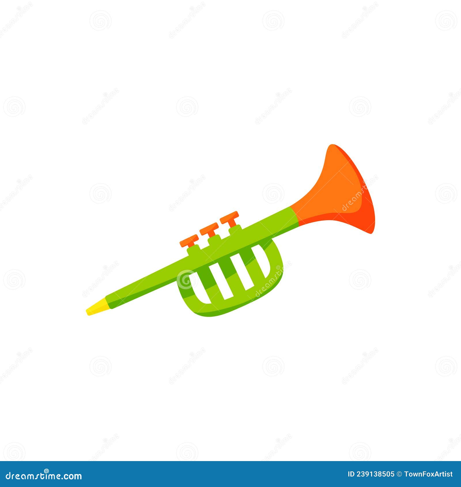Trompette De L'instrument De Musique Pour Enfants. Dessin Animé  Illustration de Vecteur - Illustration du objet, chéri: 239138505