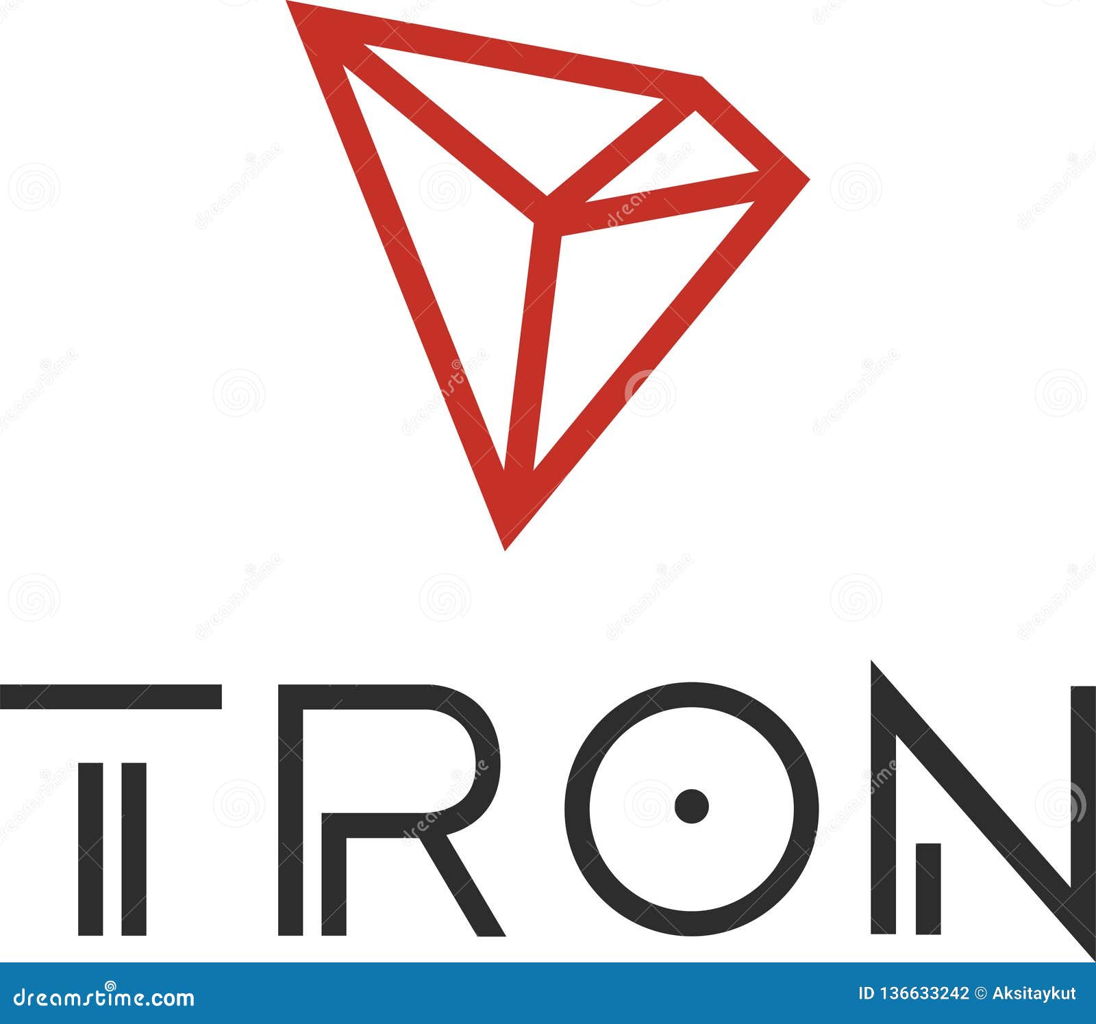 Tron TRX Cryptocurrency Icon Editorial Photography ...