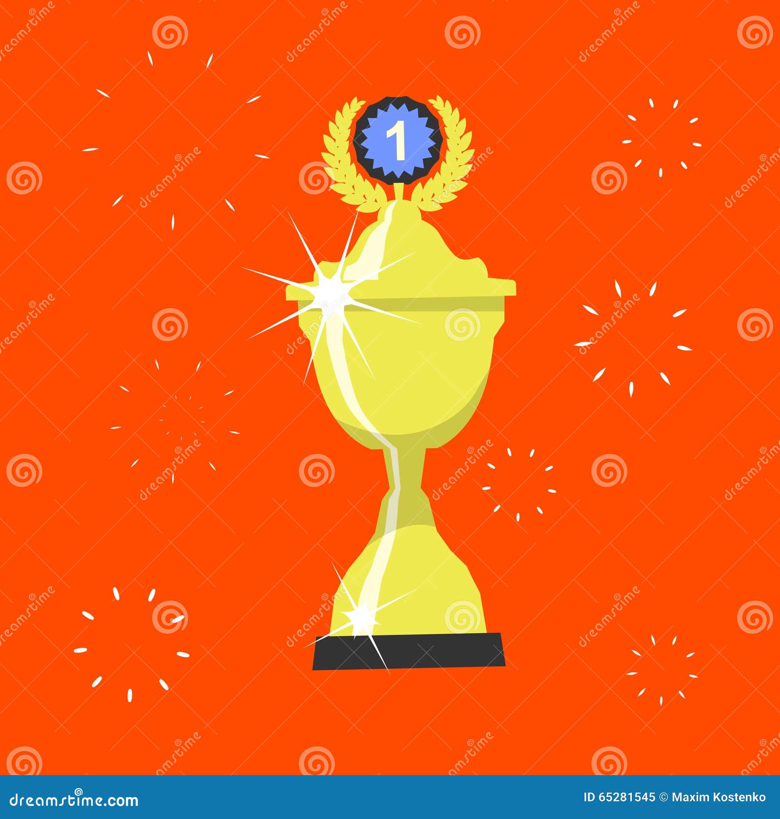 Copa libertadores trophy flat icon cartoon style Vector Image