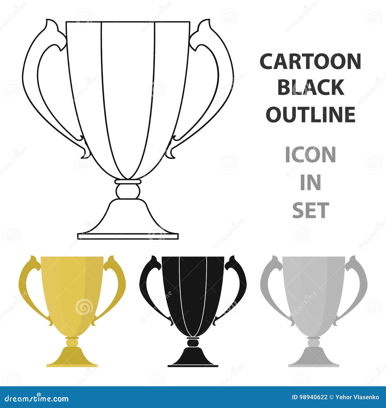 Illustration Of Cartoon Trophy Royalty Free SVG, Cliparts, Vectors