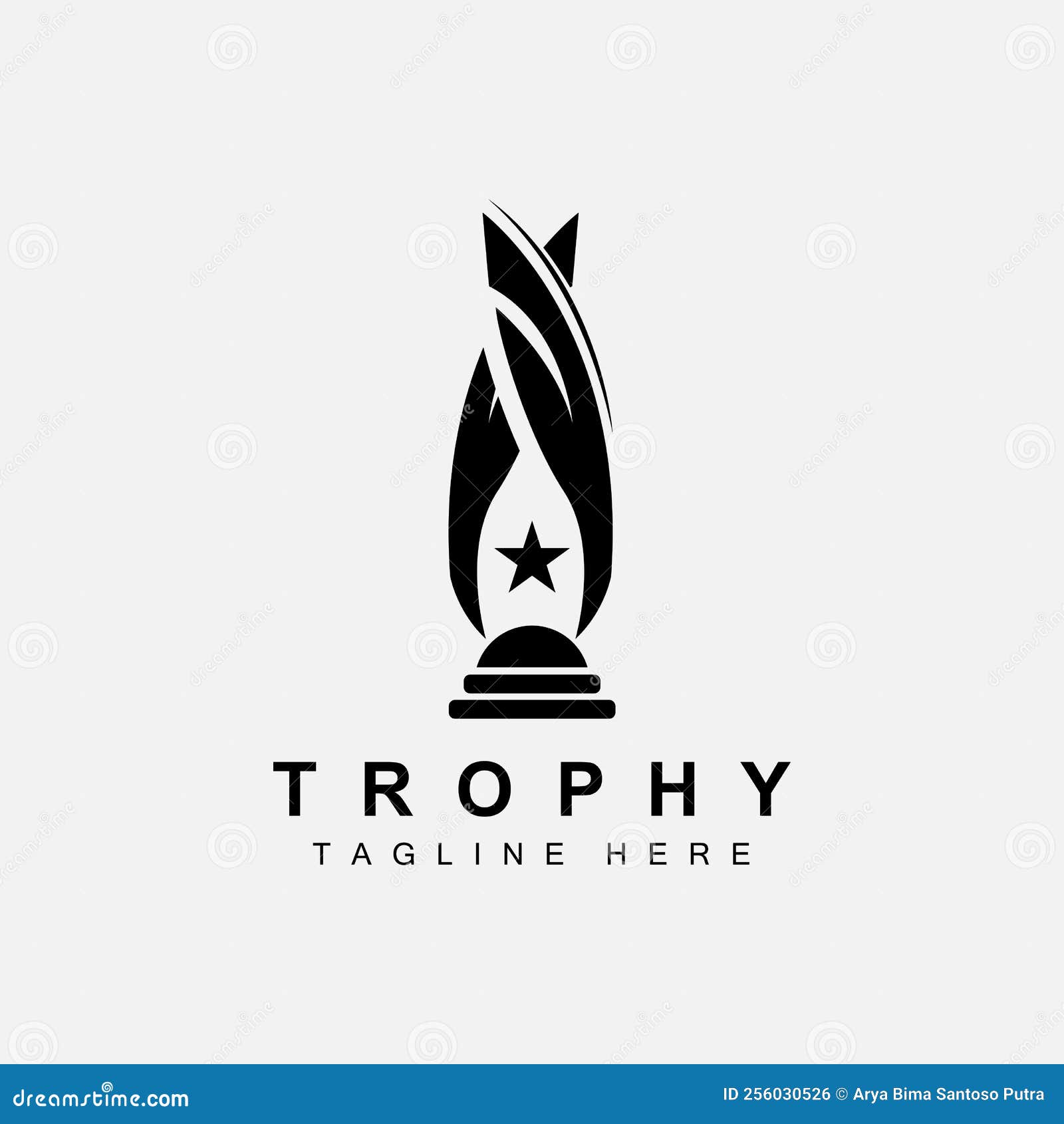 Championship trophy logo design - basketball Vector Image