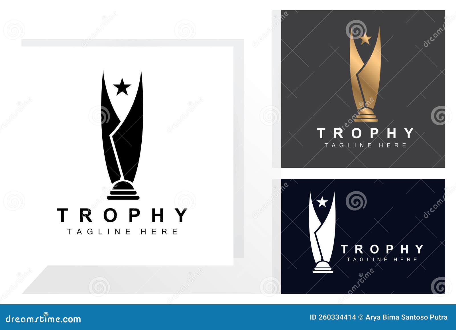 Championship trophy logo design - basketball Vector Image