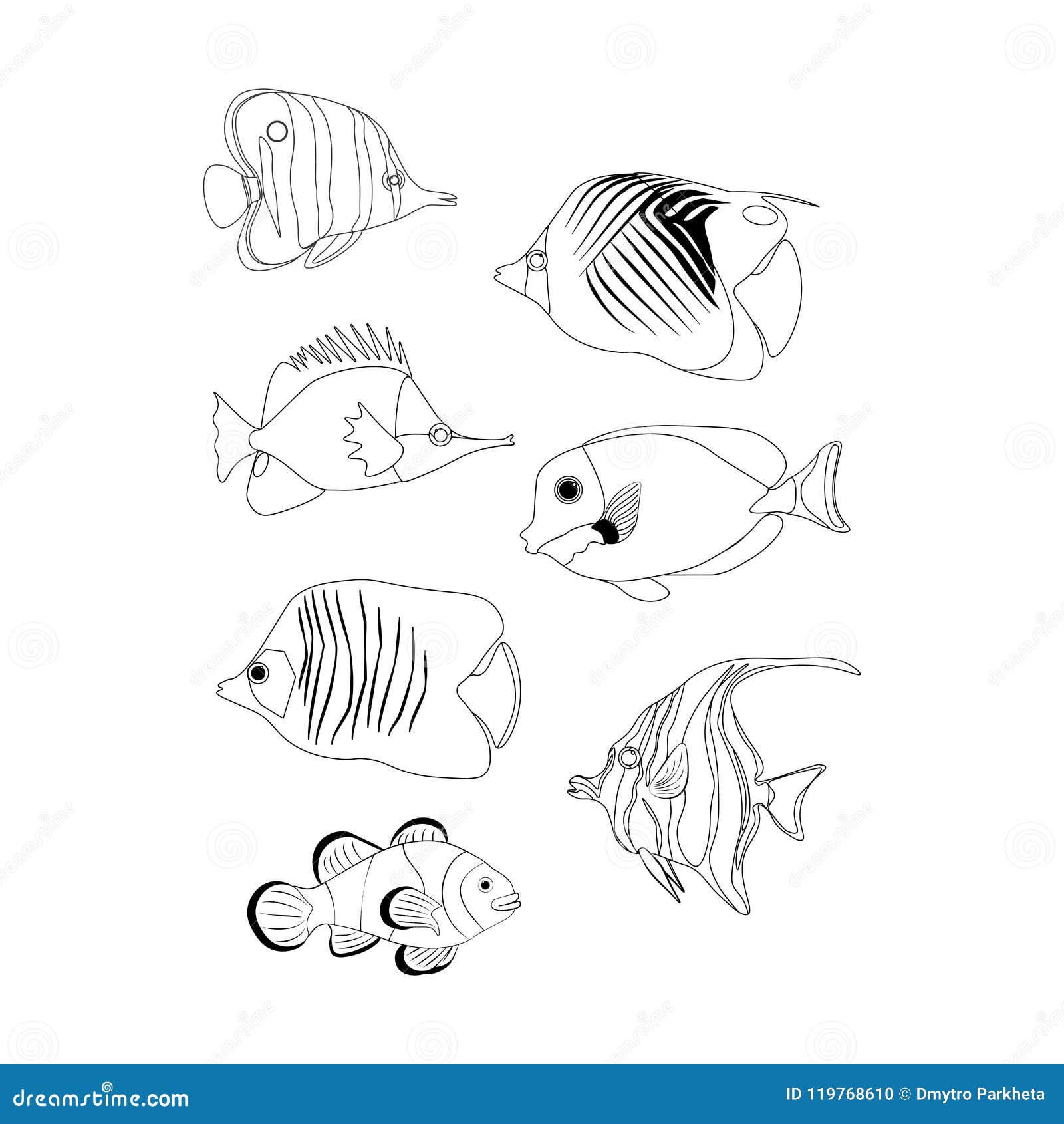 coral reef fish coloring pages