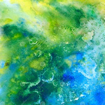 Tropic Sea. Abstract Watercolor Background Stock Illustration ...