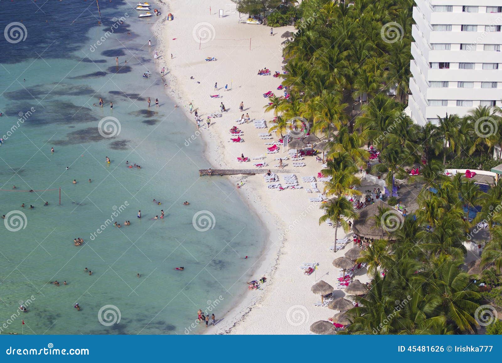 Tropical Beach in Cancun, Mexico Editorial Photo Image of palmtree