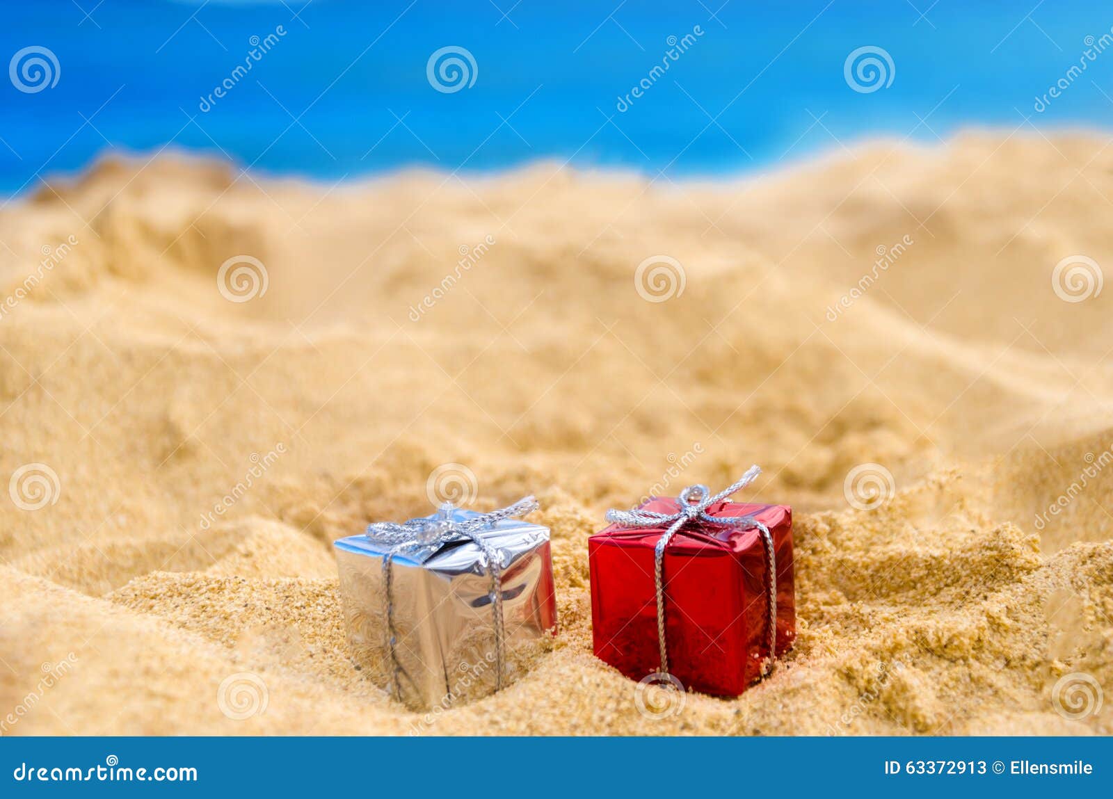 Tropical Beach Christmas And New Year Background Stock ...