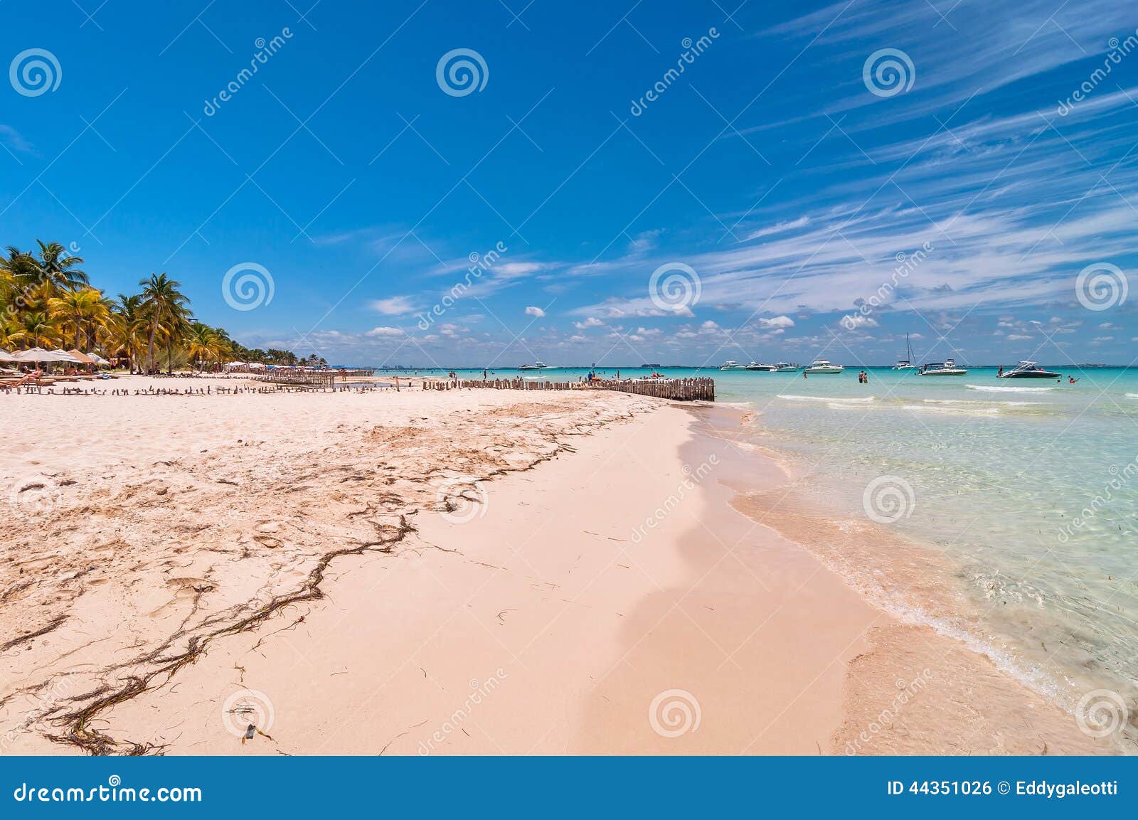 tropical beach in isla mujeres, mexico
