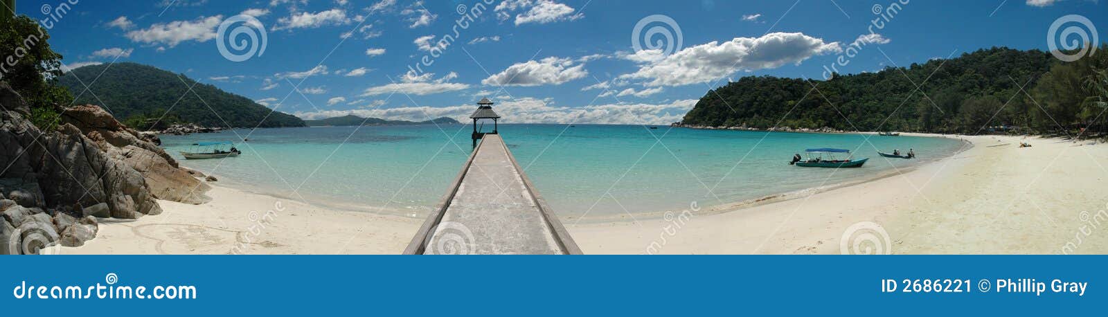 tropical beach jetty