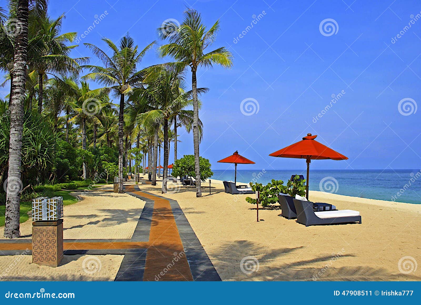 tropical beach in nusa dua, bali