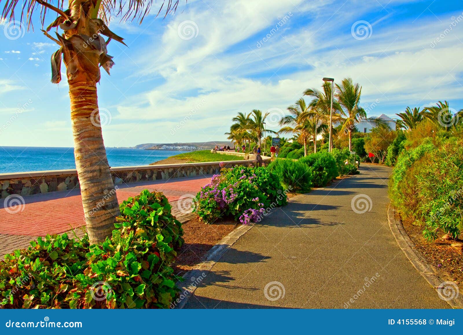 tropical beach promenade
