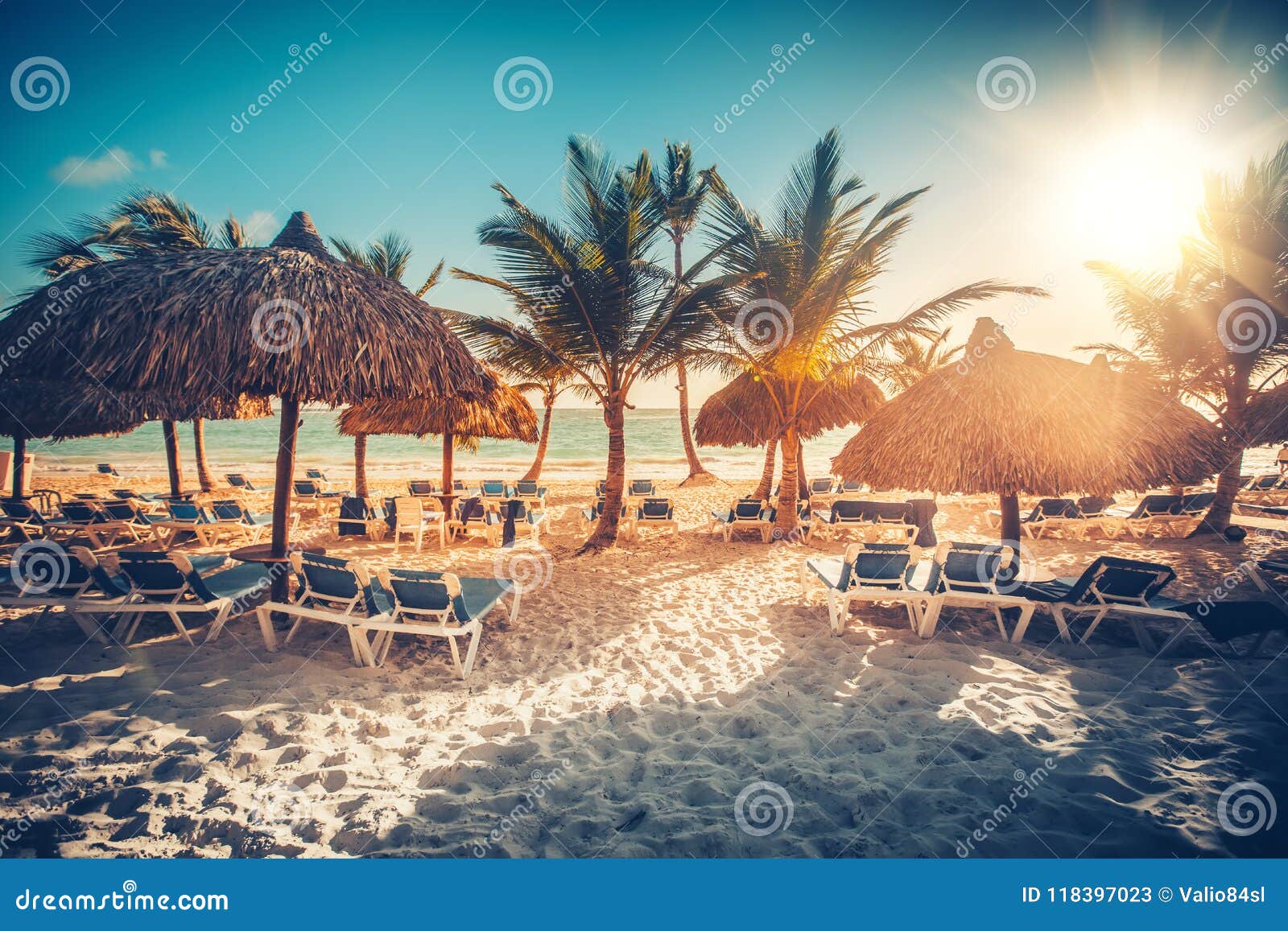 tropical beach resort in punta cana, dominican republic