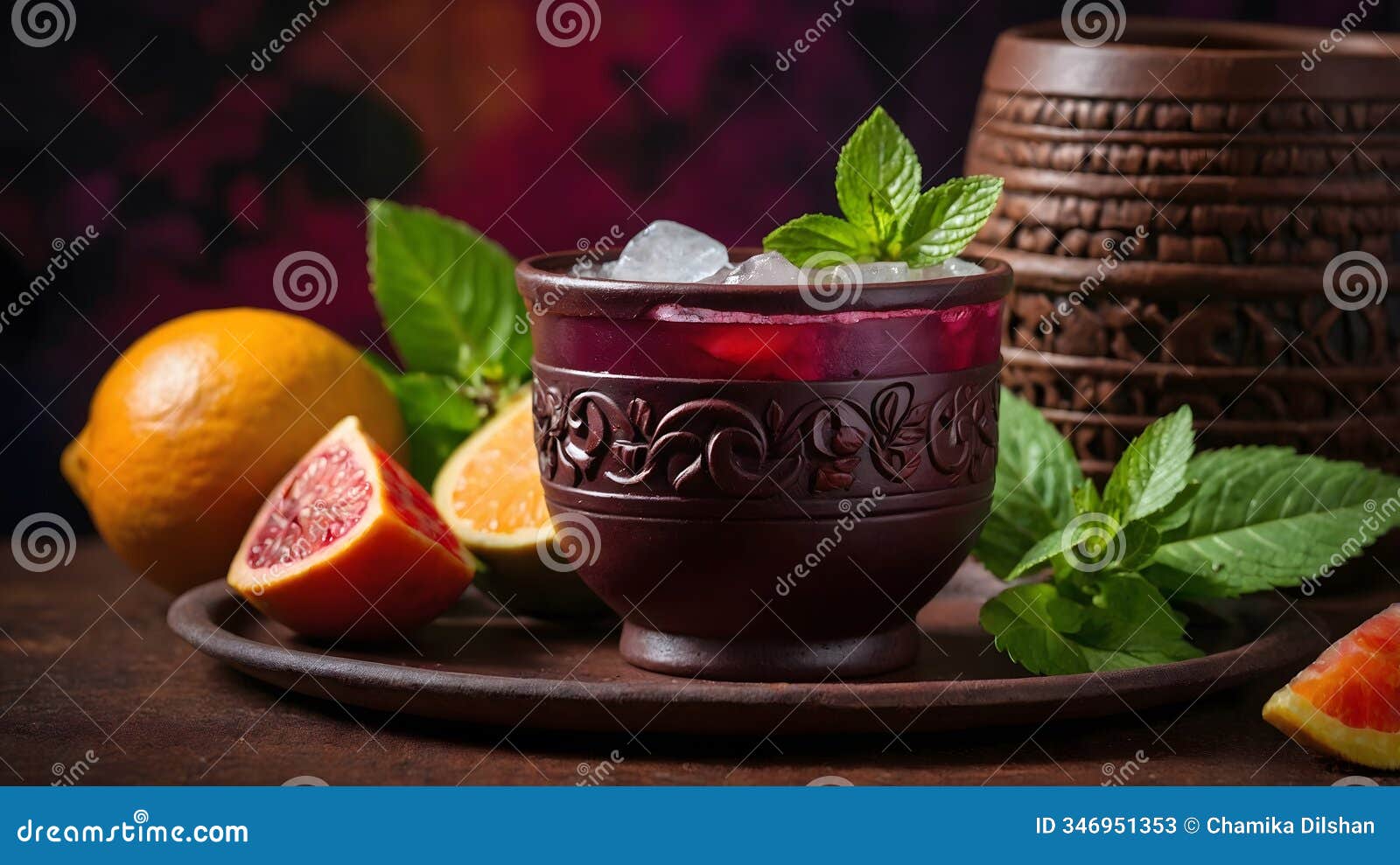 tropical bliss: kokum refreshment in a rustic clay cup