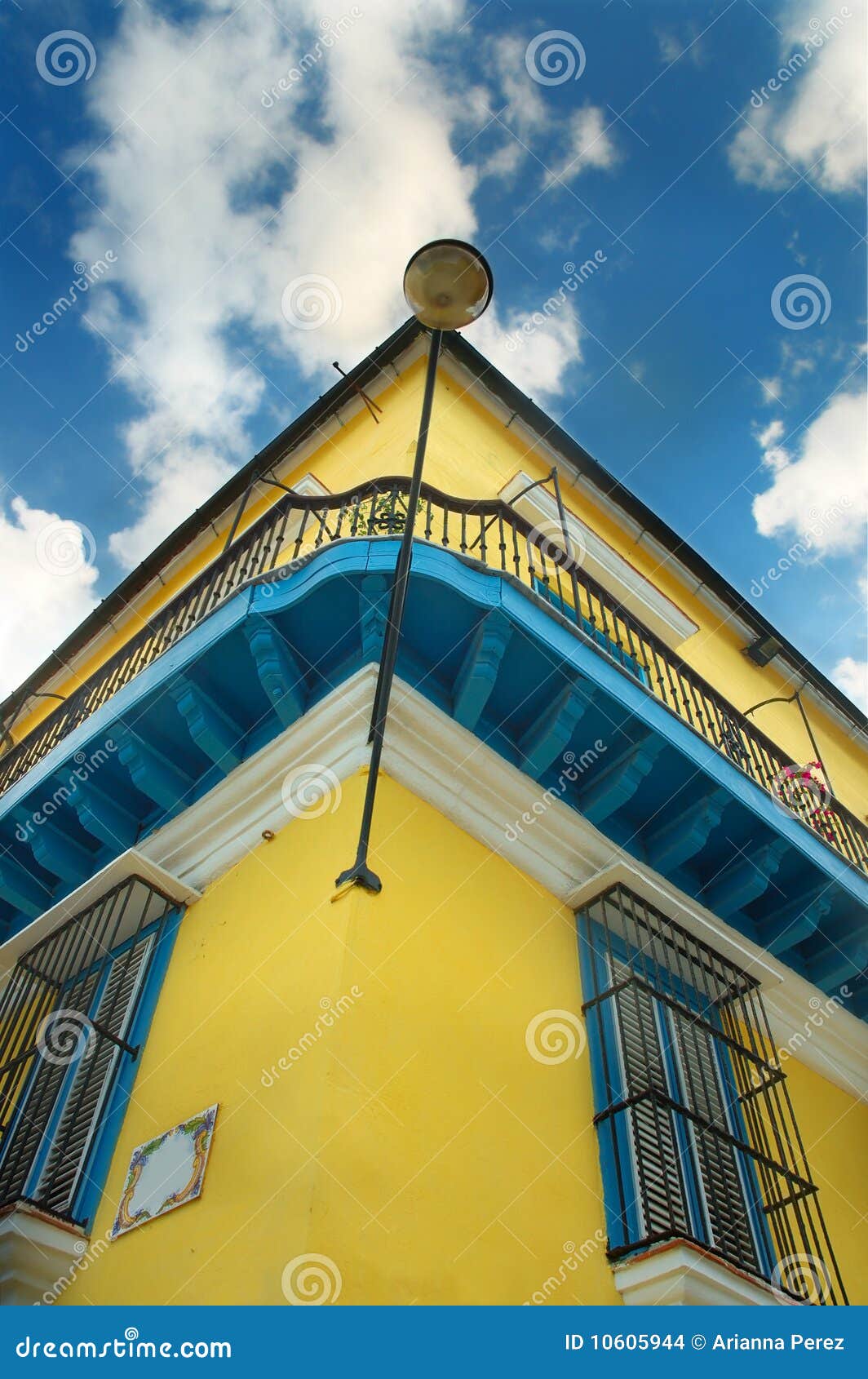 Tropical building facade stock photo. Image of cityscape - 10605944