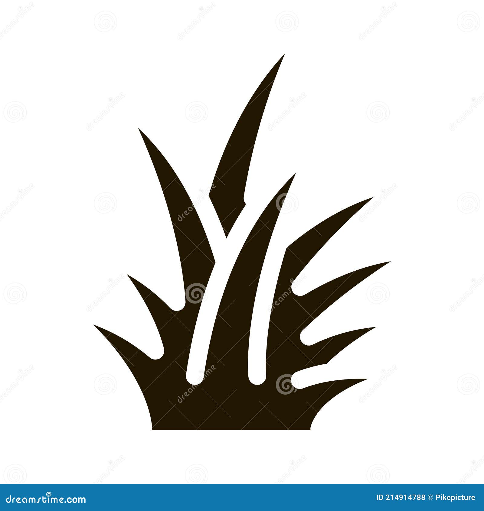 Tropical Bush Icon Vector Symbol Illustration Stock Vector ...