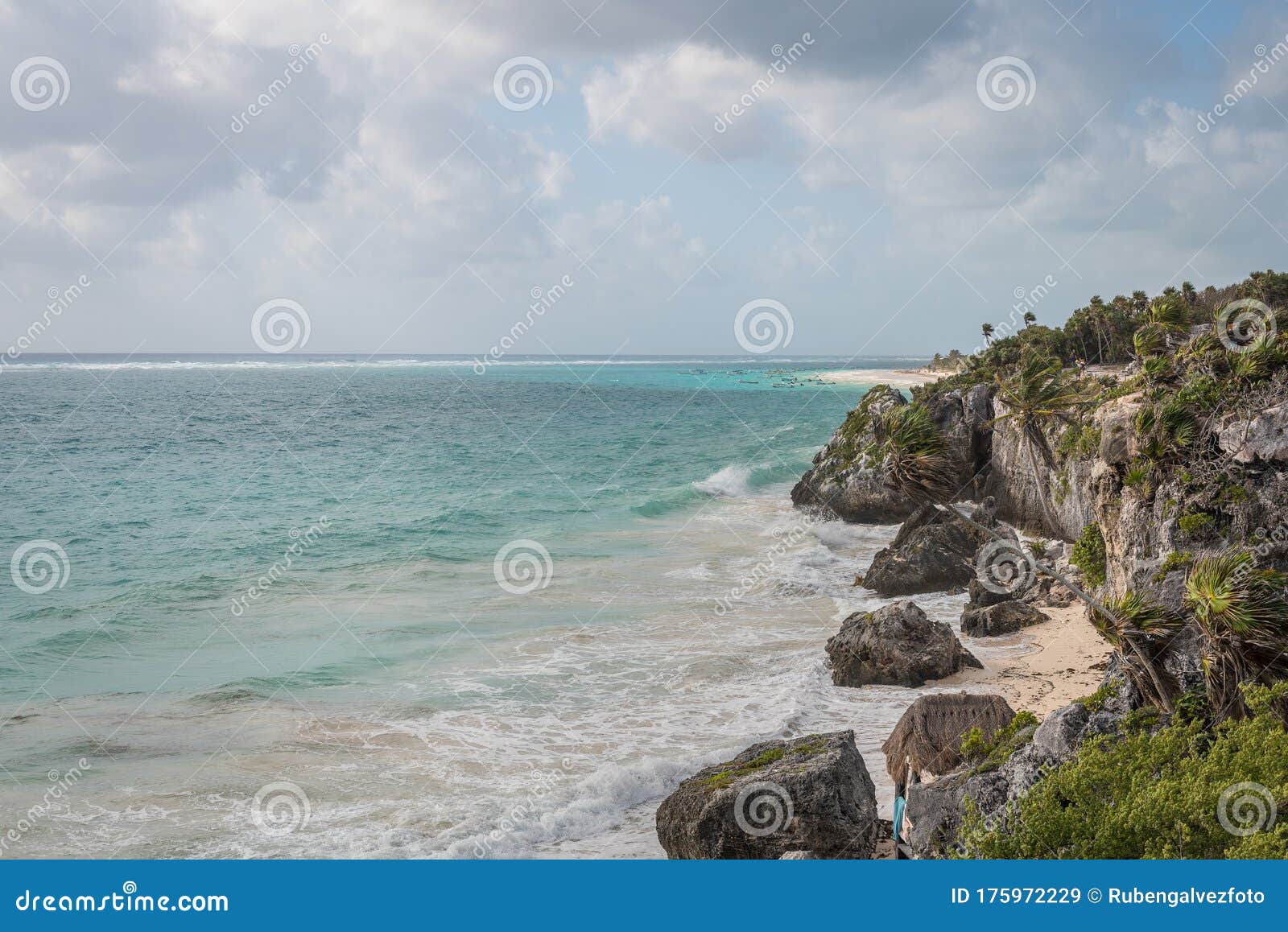tropical coast in tulum mexico