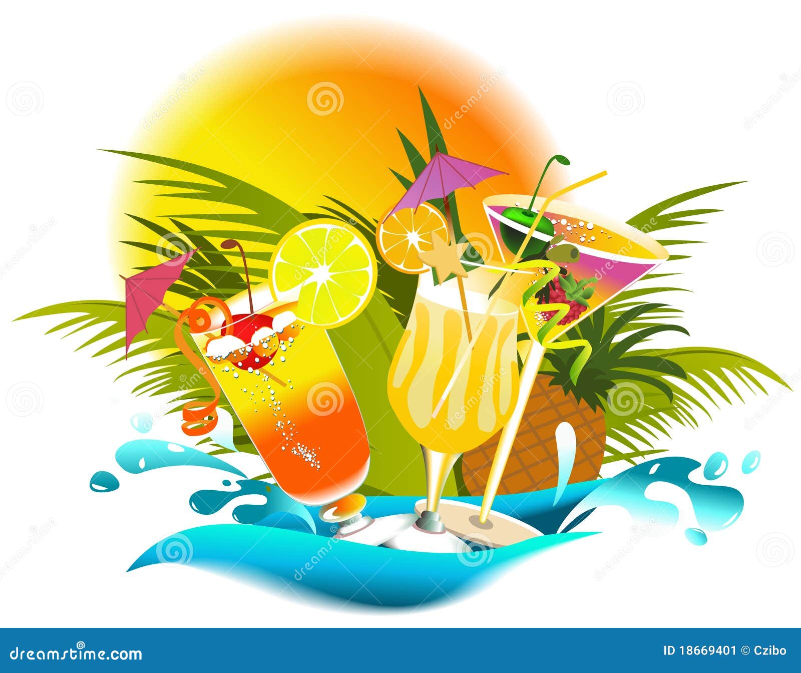 Tropical Drinks Stock Image Image 18669401