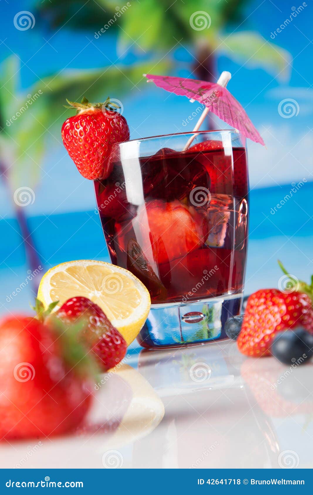 Tropical drinks on beach stock photo. Image of party - 42641718