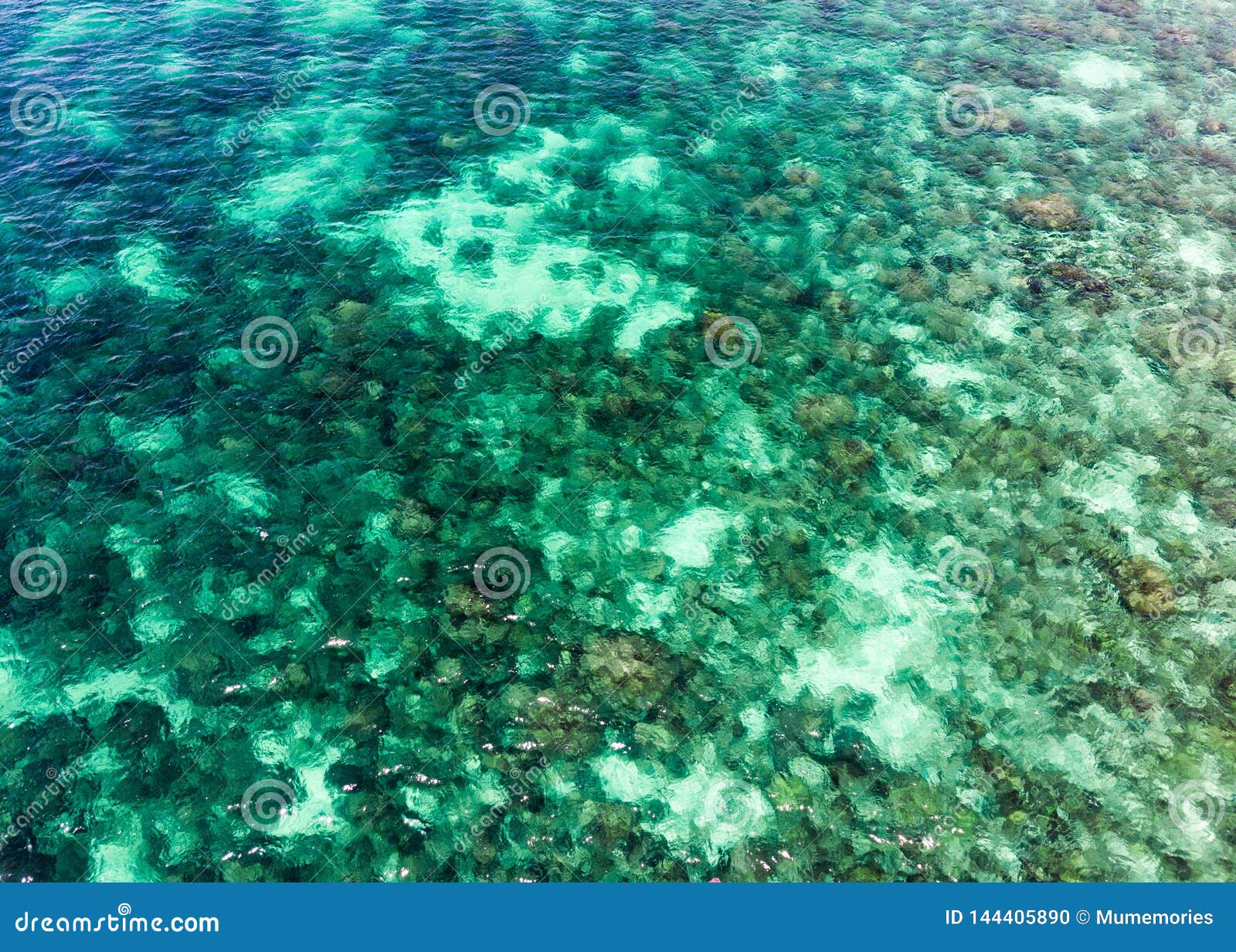 Tropical Emerald Sea With Coral Reef In Andaman Island