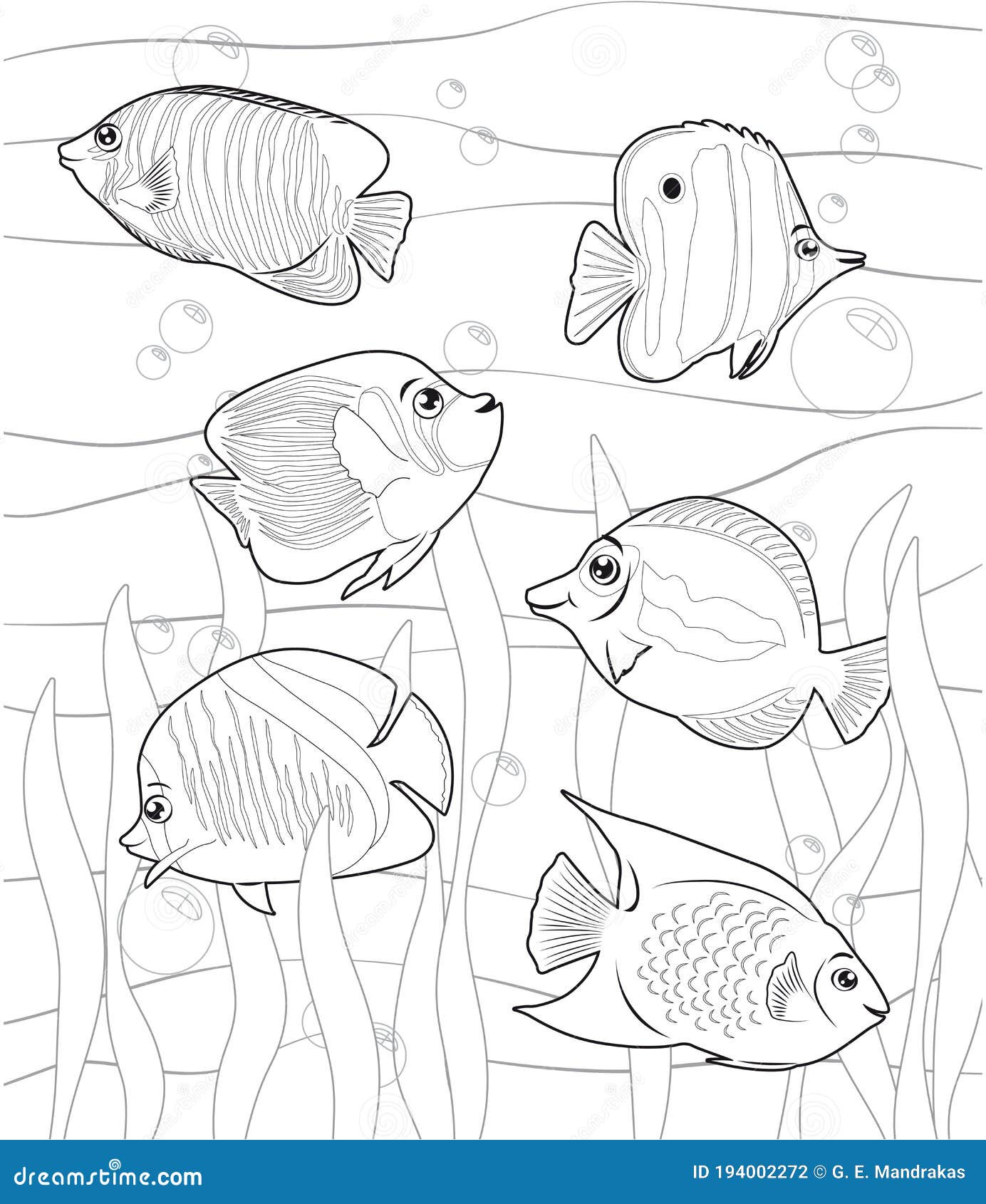 coral reef fish coloring pages