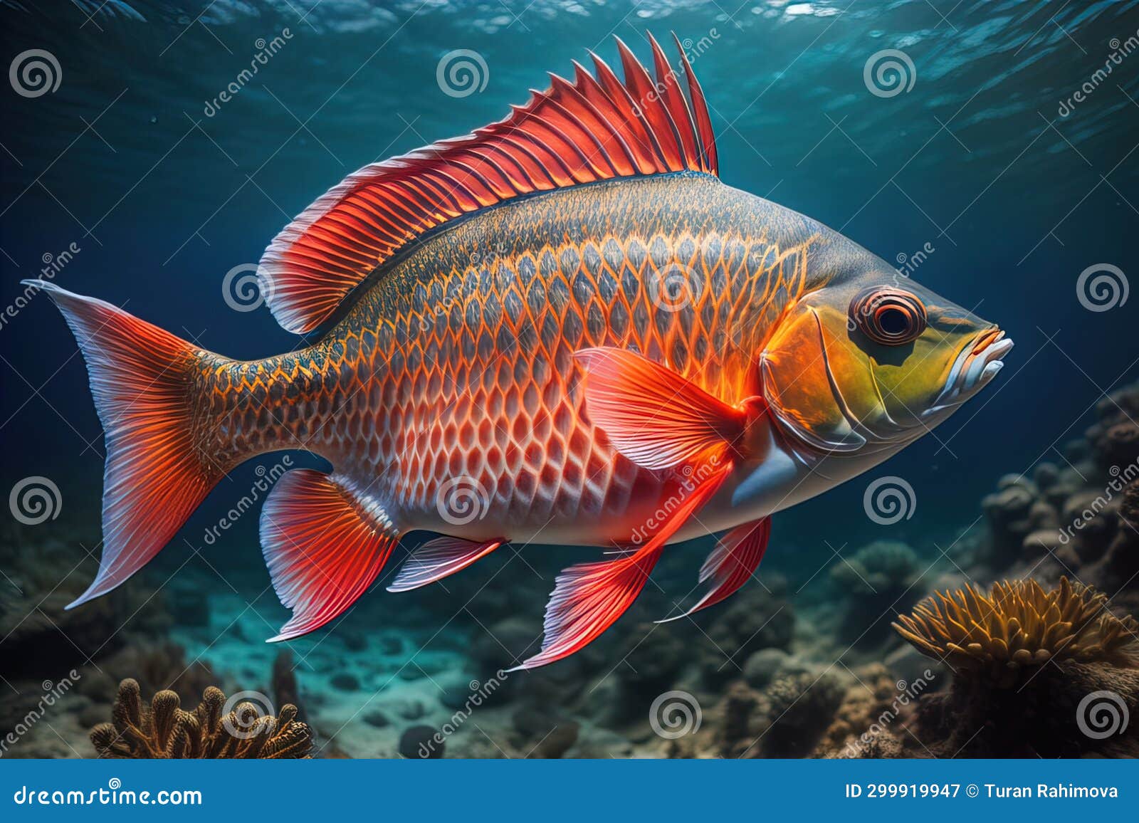 Tropical Fish on a Coral Reef in the Red Sea. Generative Ai Stock Image ...