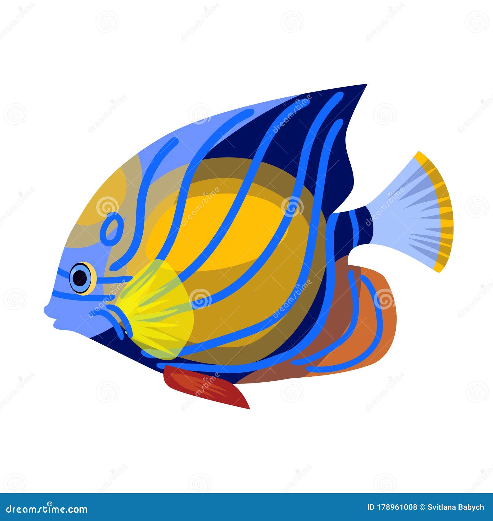 Tropical Fish Vector  Vector Icon Isolated on White Background Tropical  Fish. Stock Vector - Illustration of reef, animals: 178961008
