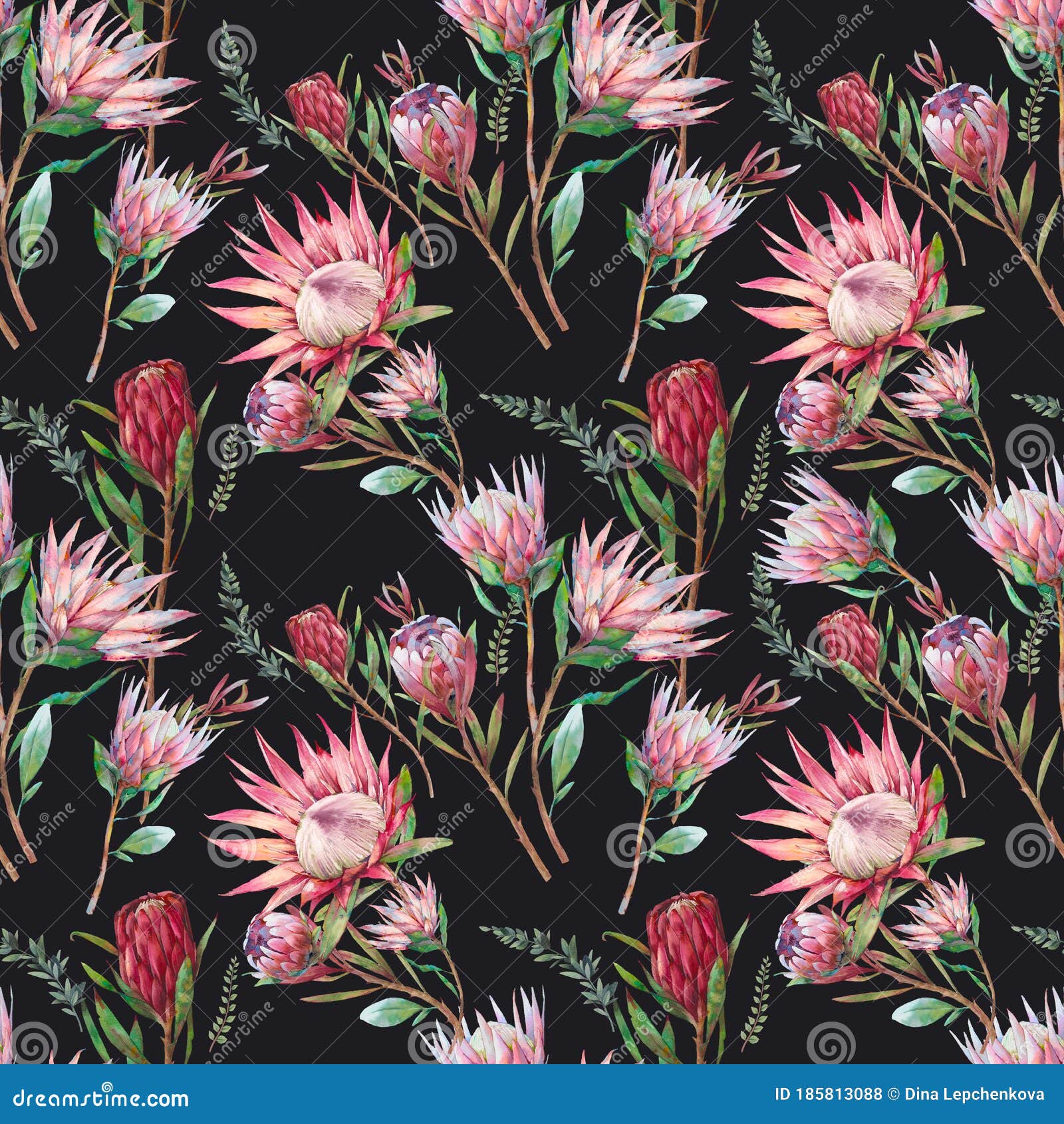 Summer exotic floral tropical wallpaper Royalty Free Vector