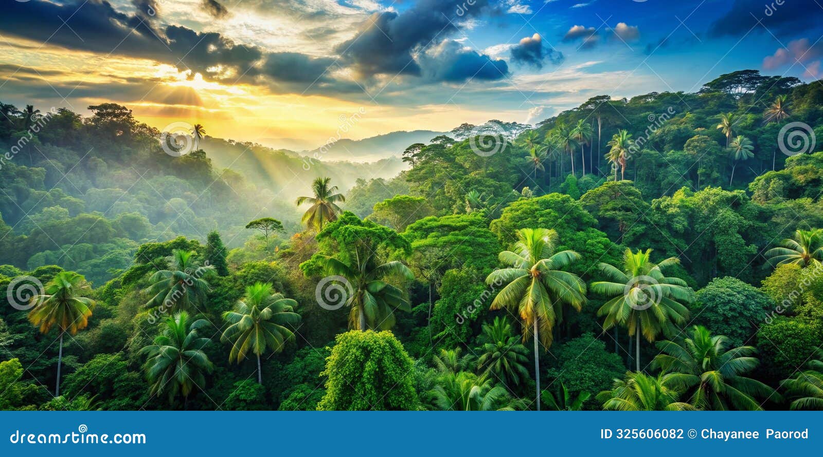 tropical forests a solution to climate crisis copy space ai-created content