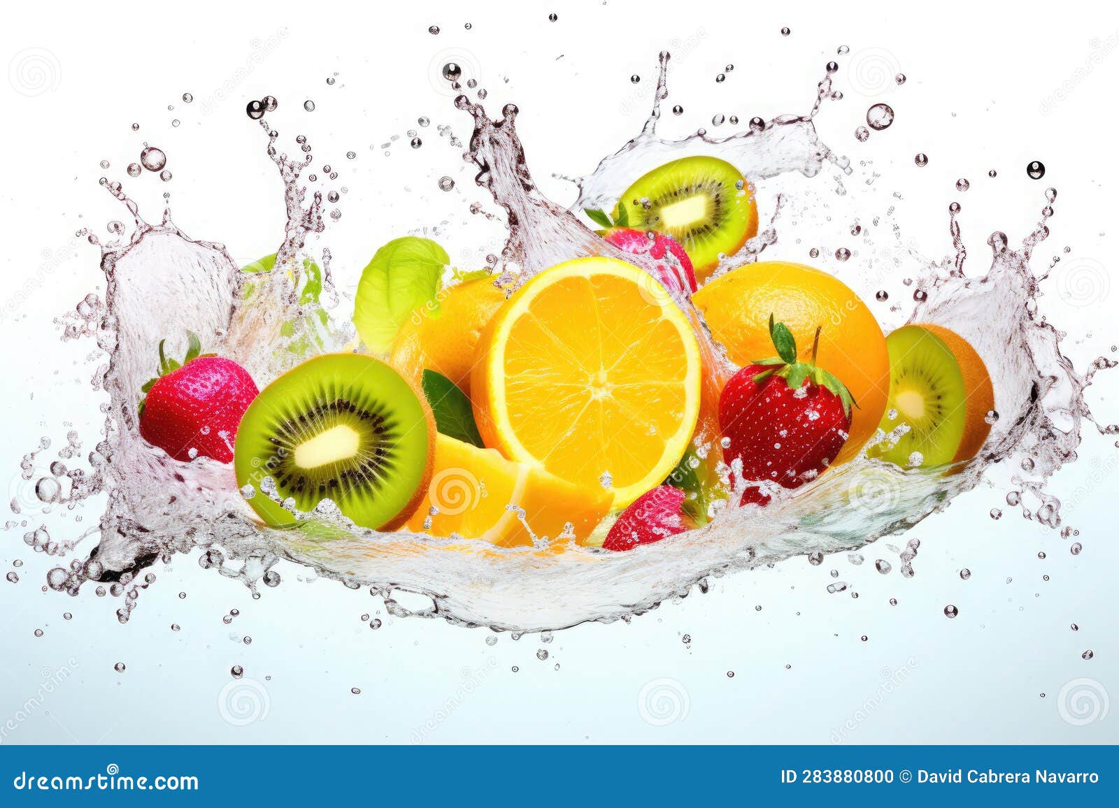 Tropical Fruit Water Splash Stock Photo Image of orange, food 283880800