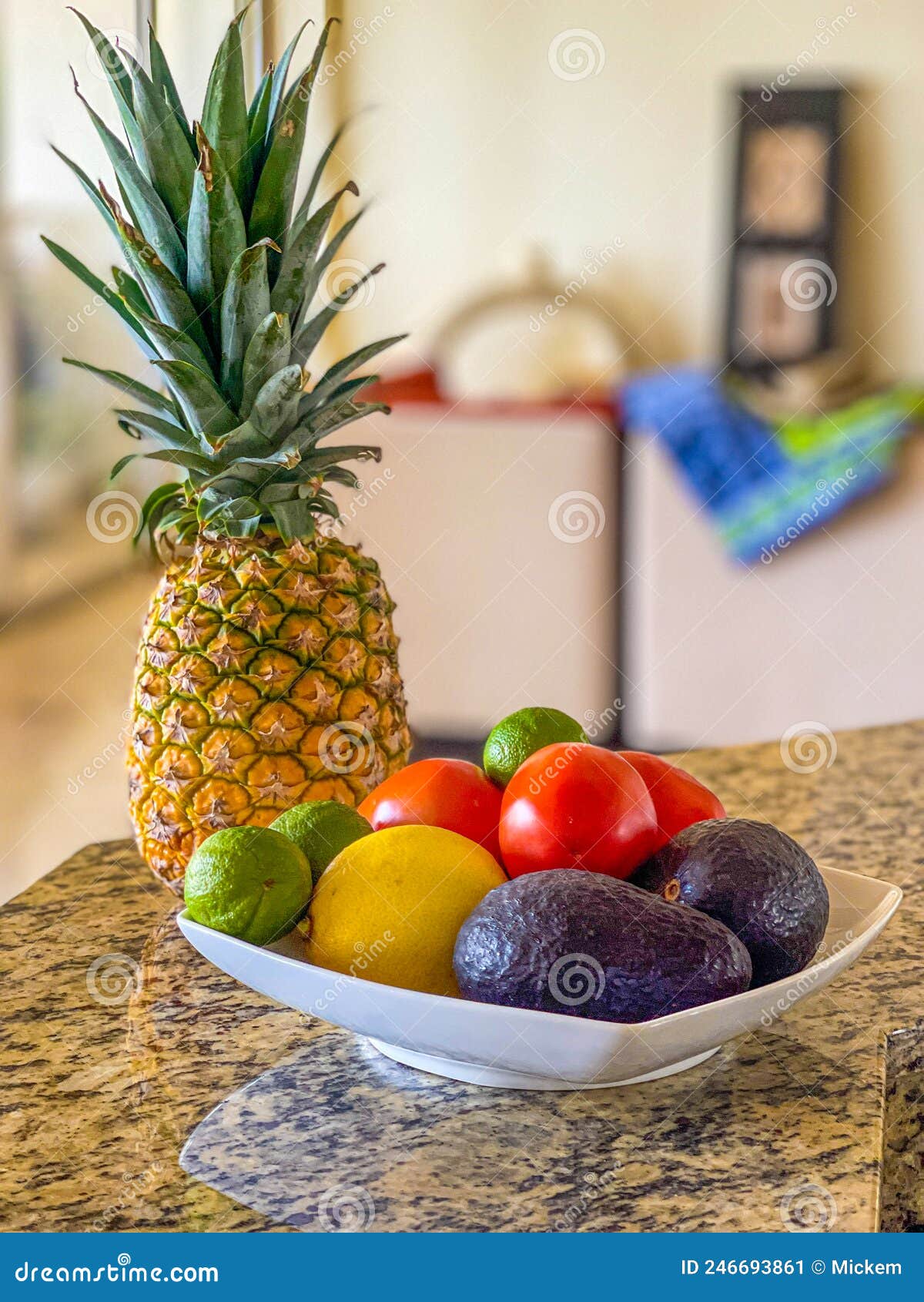 tropical fruits displayed in bowl