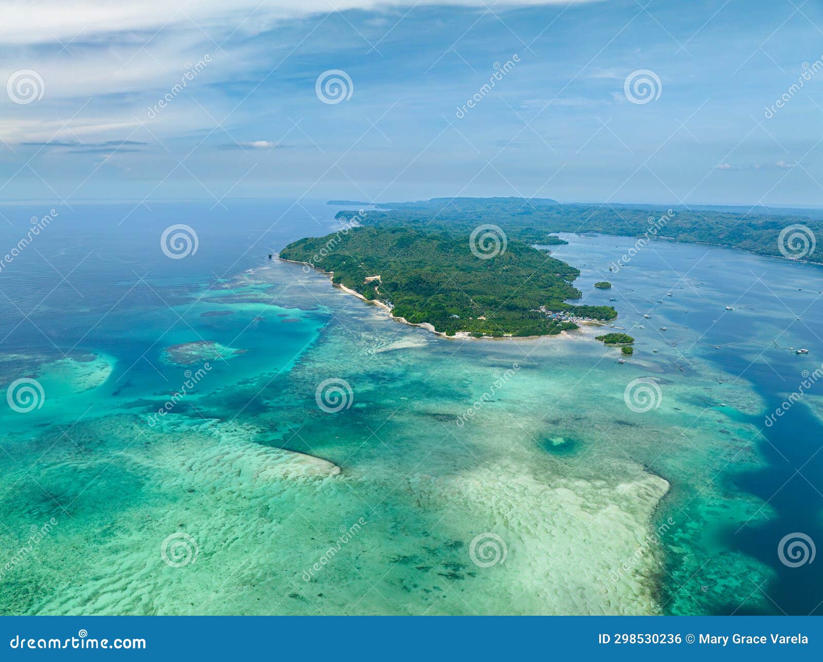 tropical island in barobo, surigao del sur. philippines.