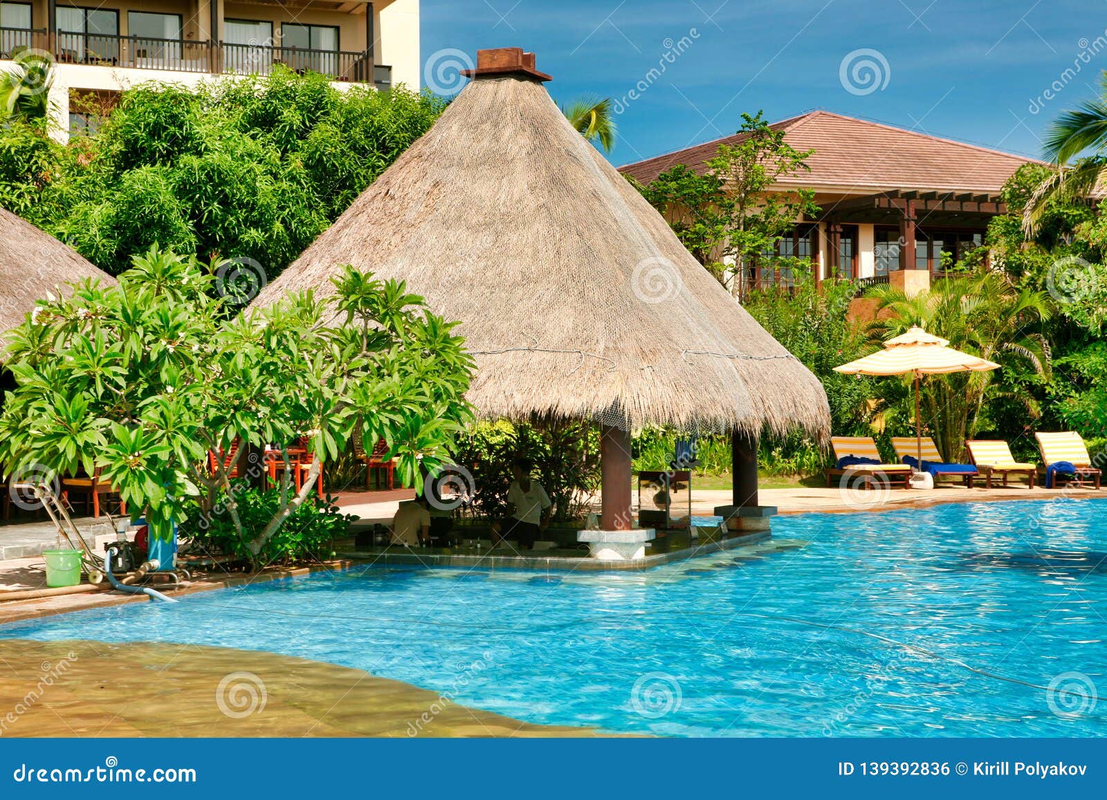 Hainan China June 29 2018 Beautiful View Of The Pool In - 